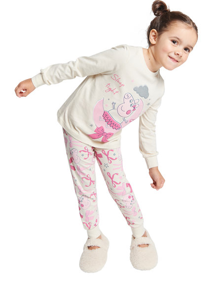 Brand Threads Kids' Peppa Pig Pyjamas, Pink, Pink