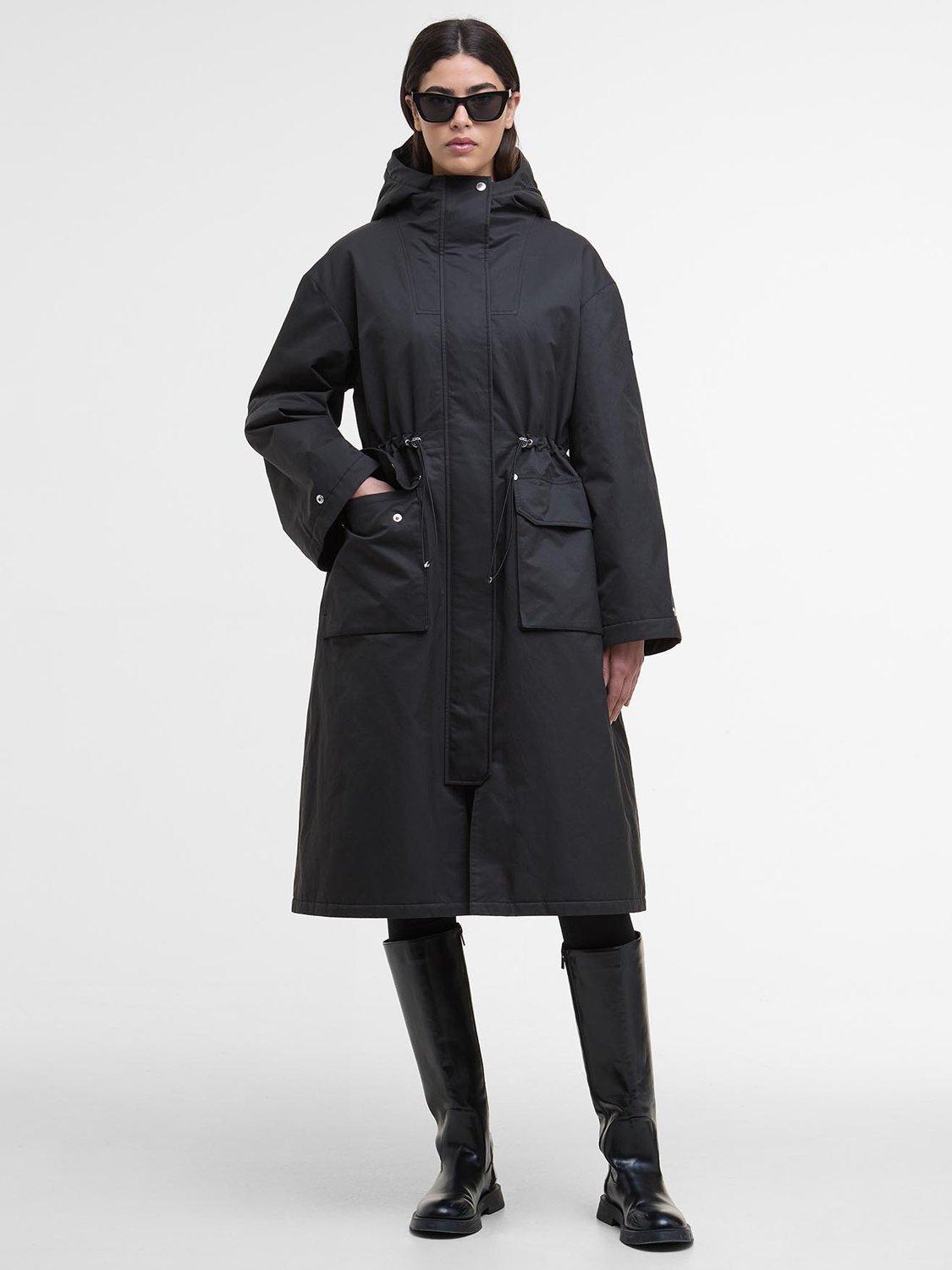 Product image 1 of 10, which shows Barbour International Gabriella Showerproof Jacket, Black, 10