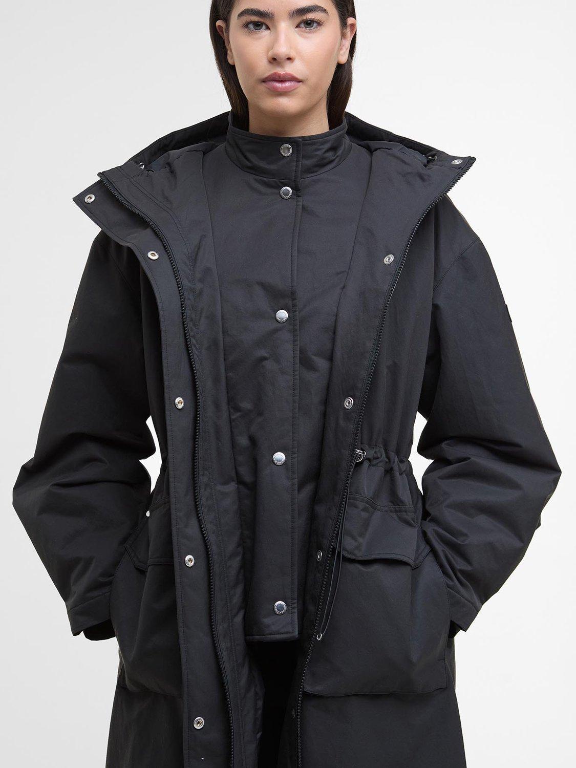 Product image 5 of 10, which shows Barbour International Gabriella Showerproof Jacket, Black, 10