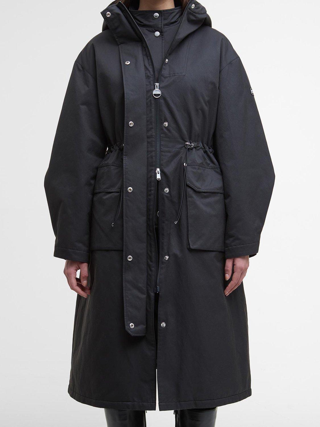 Product image 8 of 10, which shows Barbour International Gabriella Showerproof Jacket, Black, 10
