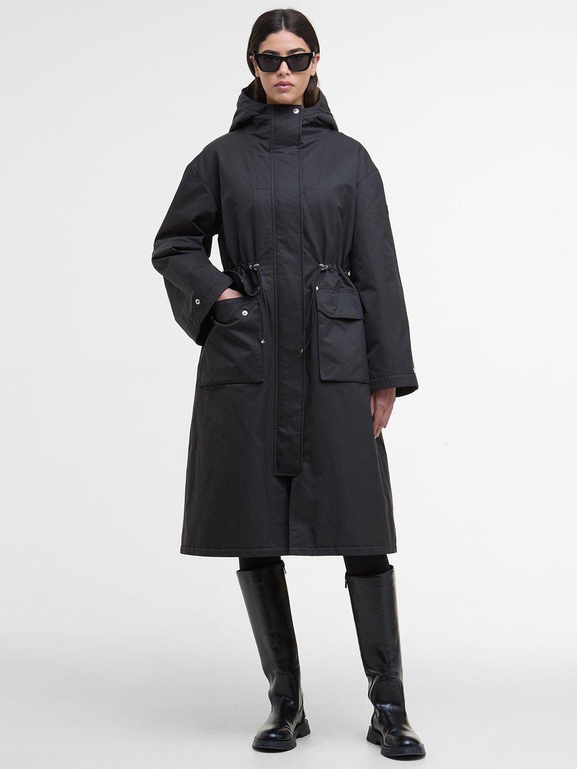 Product image 10 of 10, which shows Barbour International Gabriella Showerproof Jacket, Black, 10