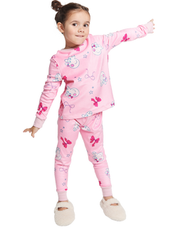 Brand Threads Kids' Peppa Pig Pyjama Set, Pink, Pink
