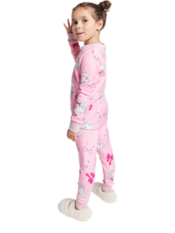 Brand Threads Kids' Peppa Pig Pyjama Set, Pink - view 2, Pink