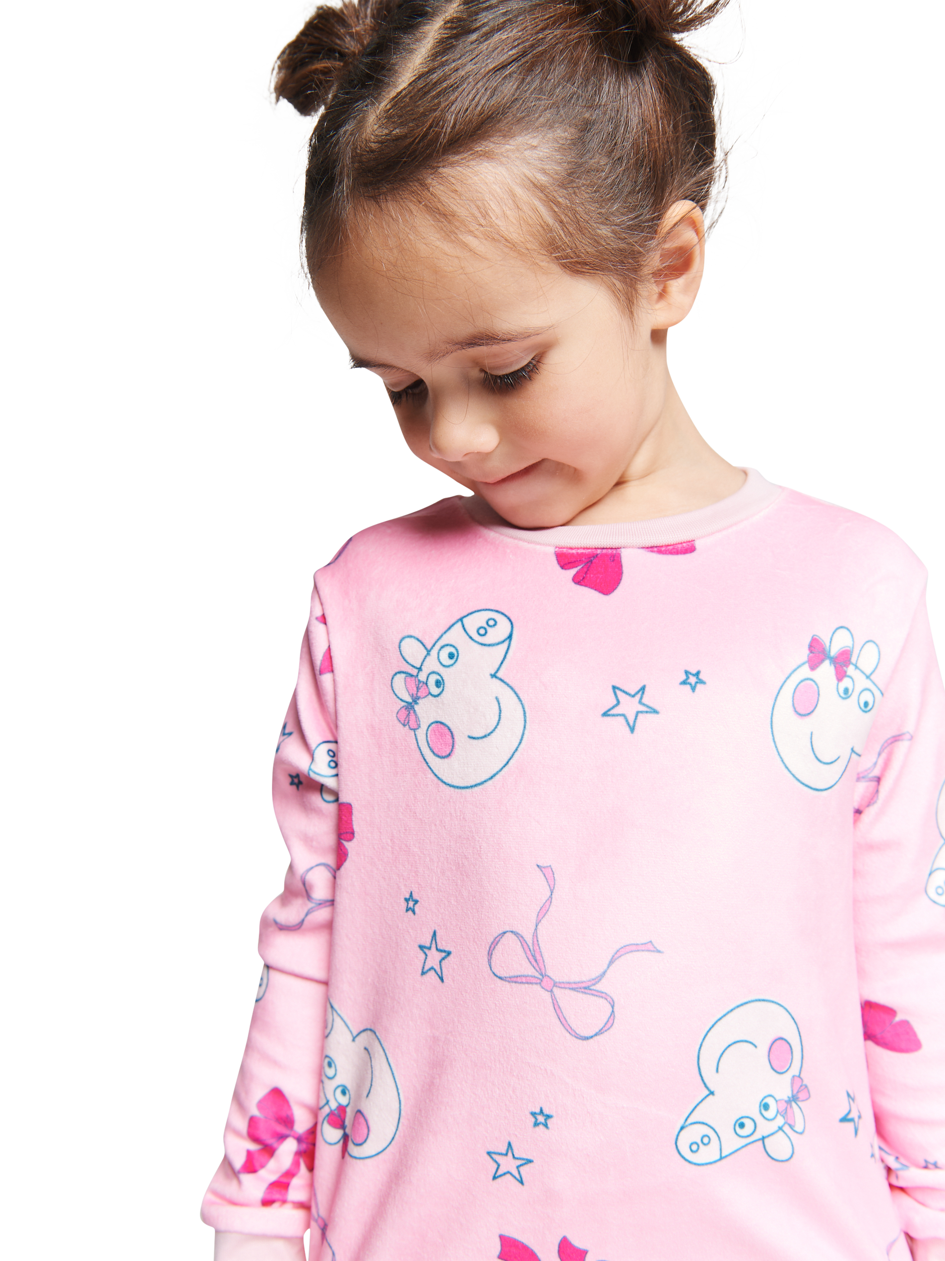 Product image 4 of 5, which shows Brand Threads Kids' Peppa Pig Pyjama Set, Pink, 1-2 years