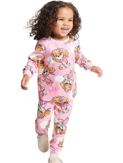 Brand Threads Kids' Paw Patrol Long Sleeved Pyjamas, Pink, Pink