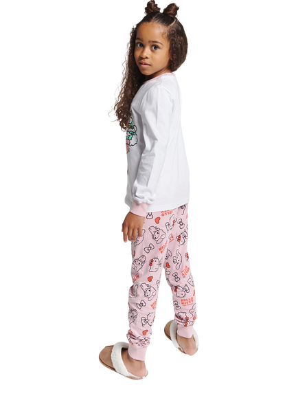 Brand Threads Kids' Hello Kitty Pyjamas, Pink - view 2, Pink