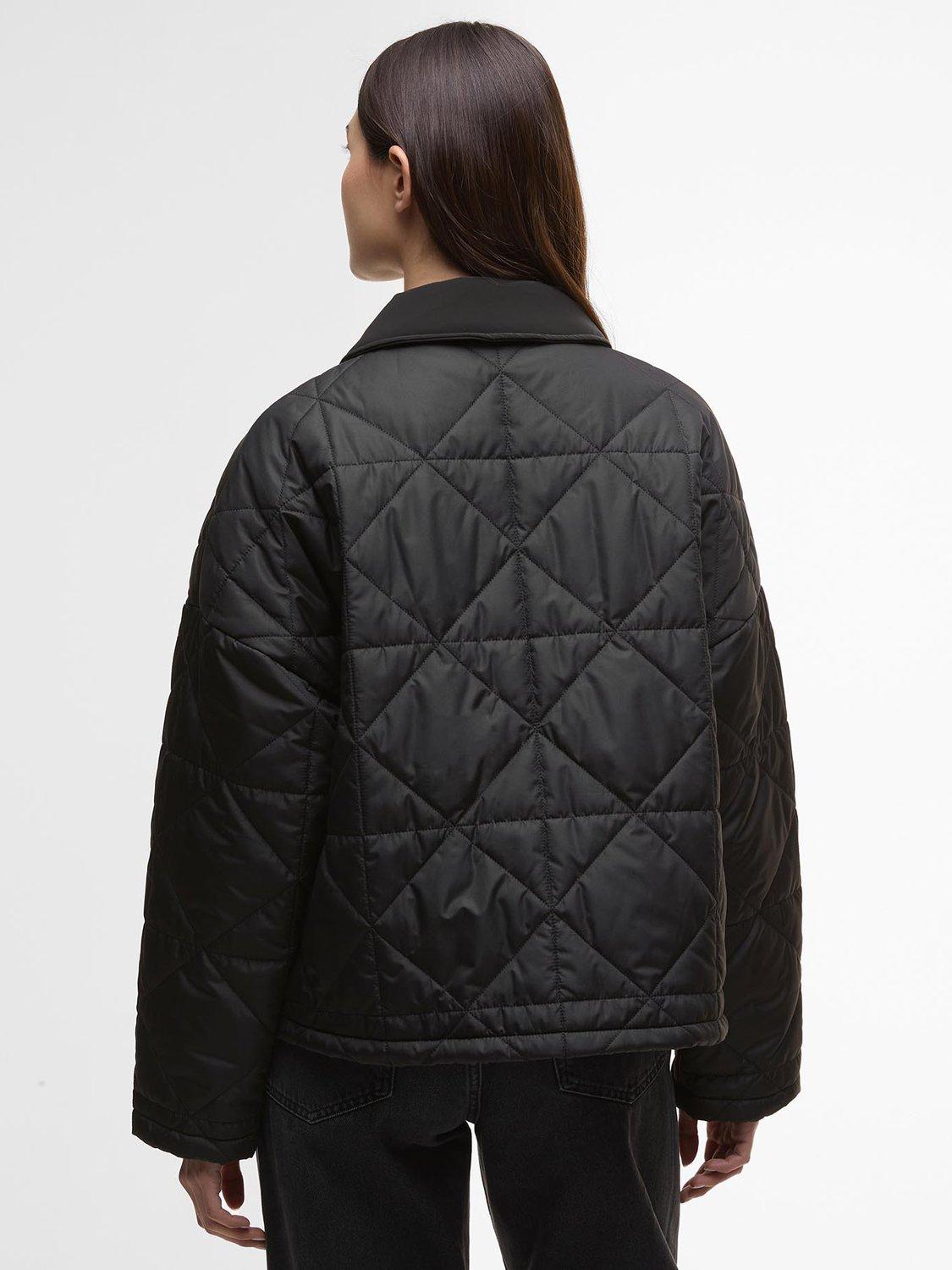Product image 3 of 6, which shows Barbour International Juliana Quilted Jacket, Black, 16