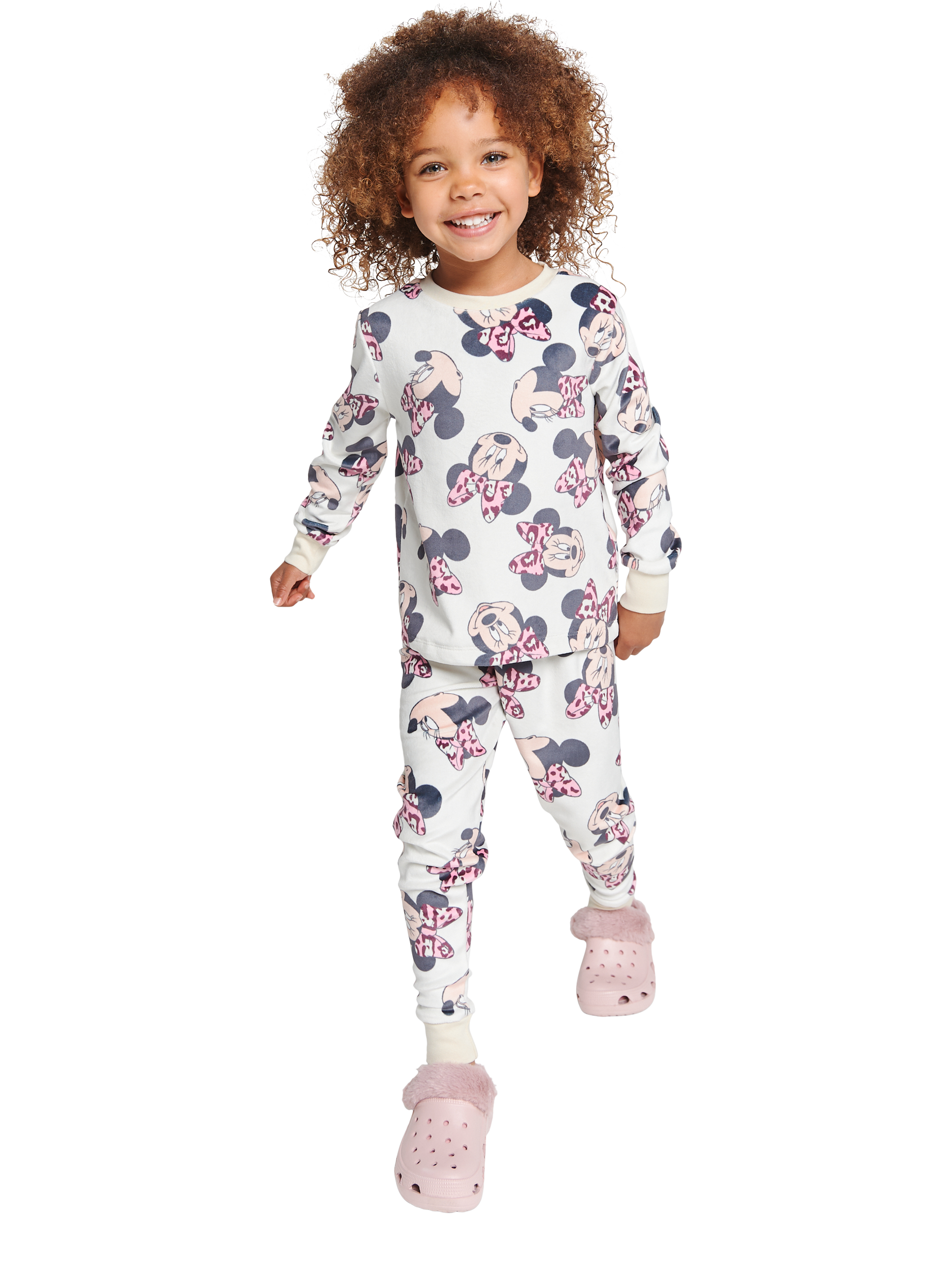 Product image 1 of 3, which shows Brand Threads Kids' Disney Minnie Mouse Pyjamas, Multi, 2-3 years