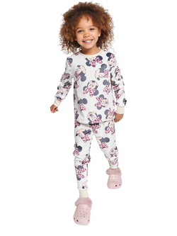Brand Threads Kids' Disney Minnie Mouse Pyjamas, Multi, Multi