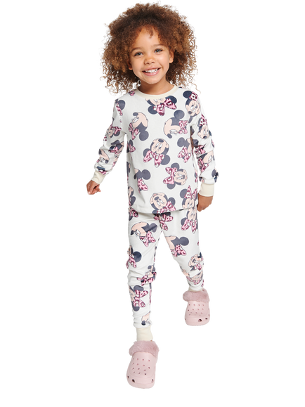 Brand Threads Kids' Disney Minnie Mouse Pyjamas, Multi, Multi