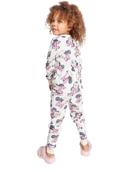 Brand Threads Kids' Disney Minnie Mouse Pyjamas, Multi - view 2, Multi