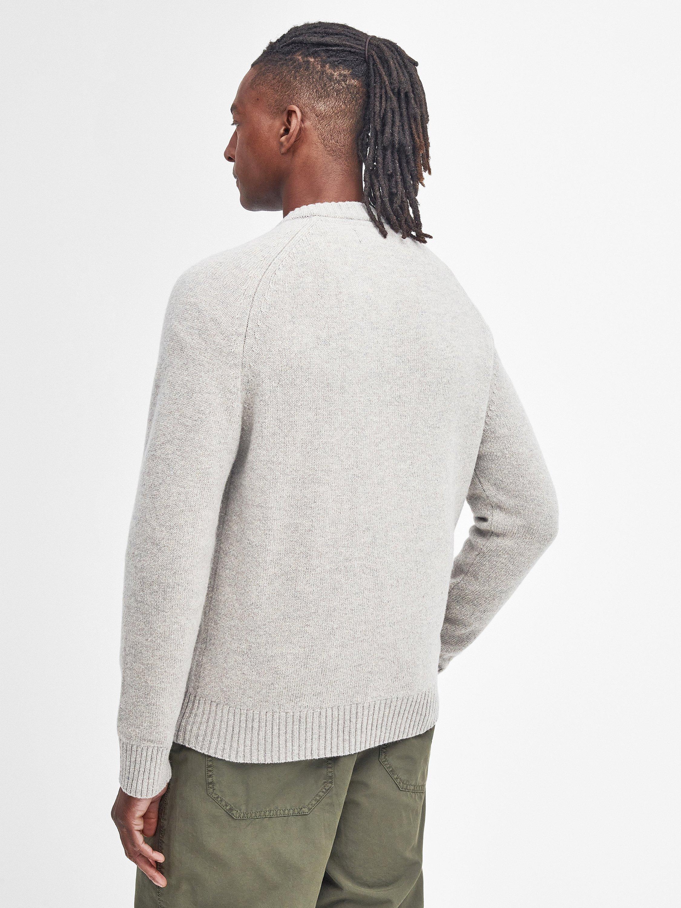 Product image 3 of 6, which shows Barbour Grangetown Crew Neck Jumper, Inky Blue, Light Grey, S