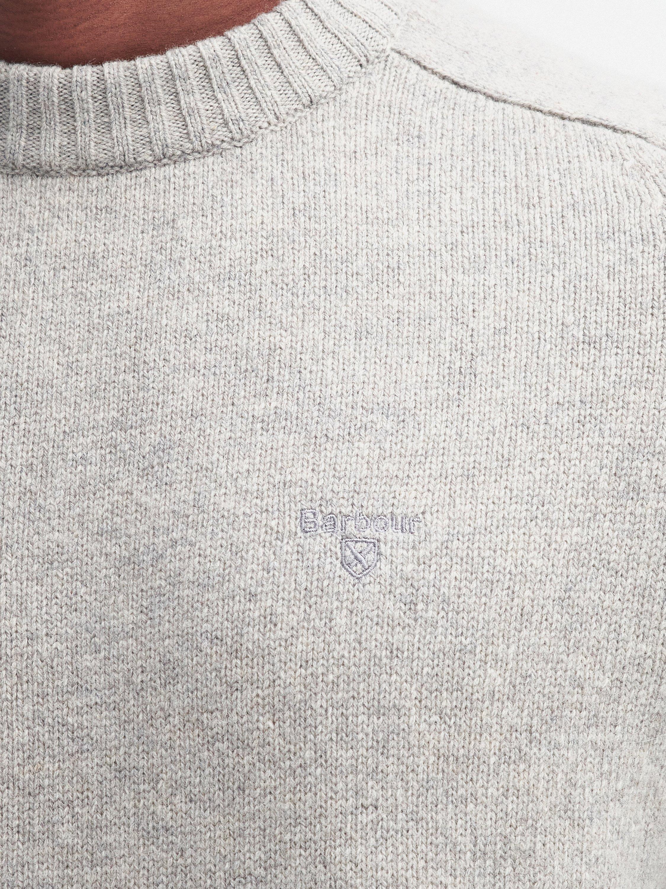 Product image 5 of 6, which shows Barbour Grangetown Crew Neck Jumper, Inky Blue, Light Grey, S