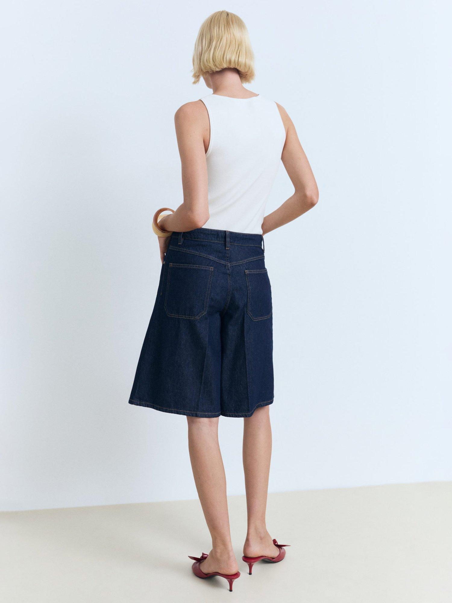 Product image 4 of 7, which shows Mango Forat Sleeveless V Neck Vest, Light Beige, L