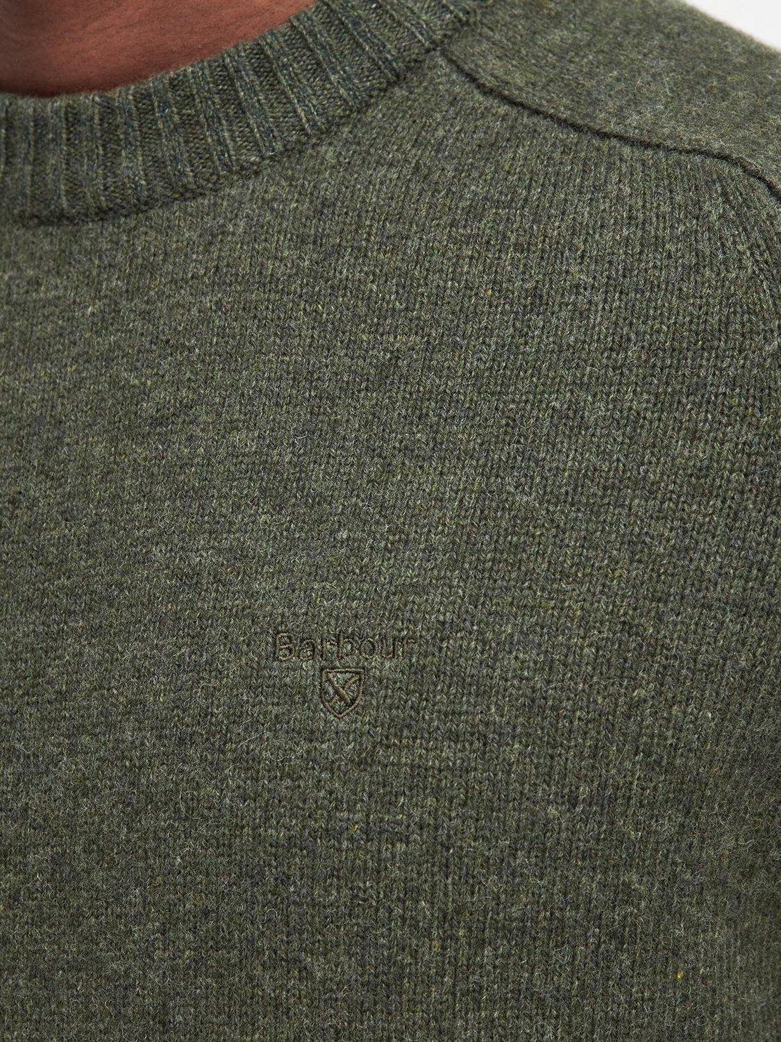 Product image 5 of 6, which shows Barbour Grangetown Crew Neck Jumper, Inky Blue, Mid Olive, S