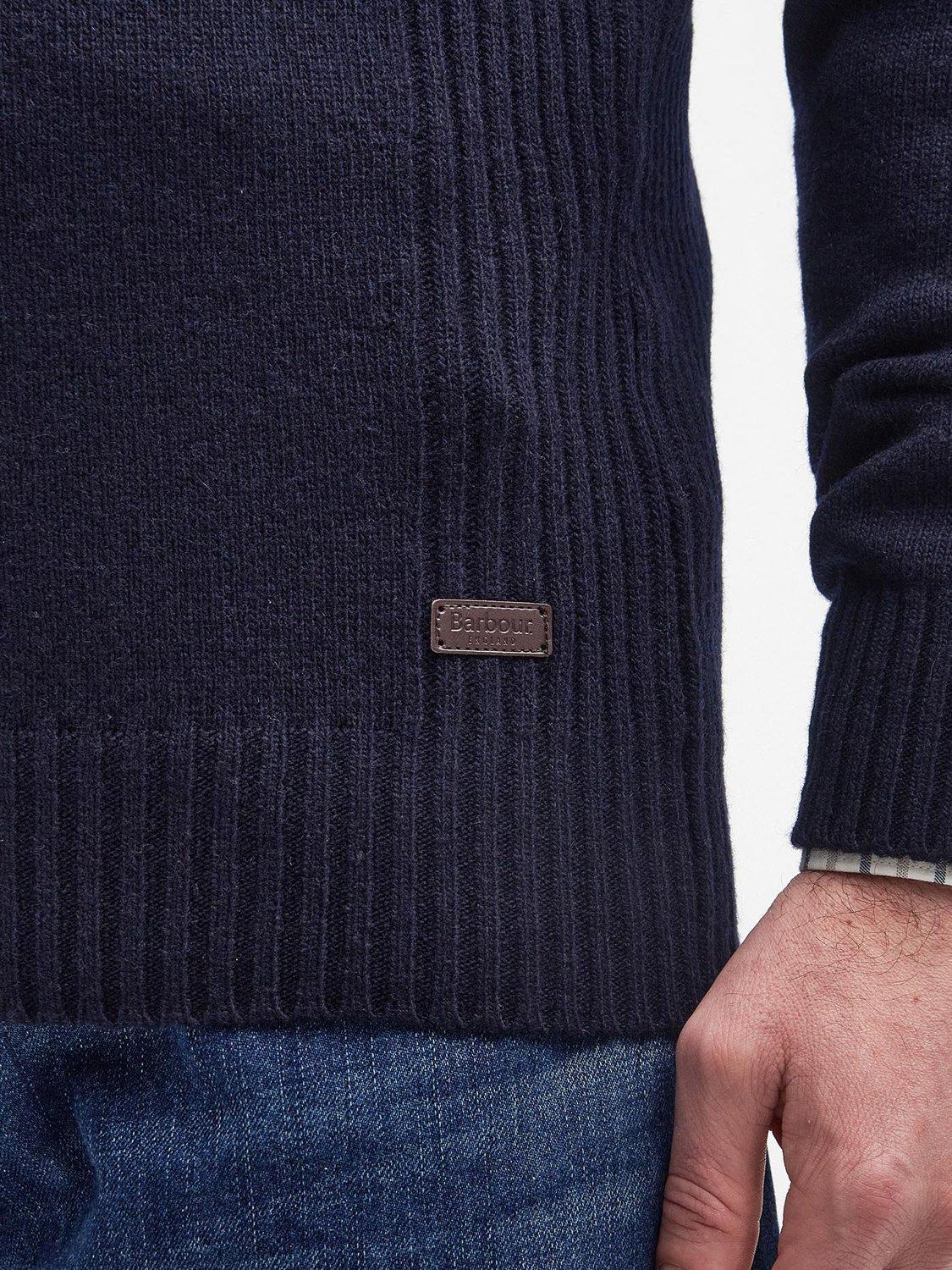 Product image 6 of 8, which shows Barbour Nelson Essential Half Zip Wool Jumper, Navy, L
