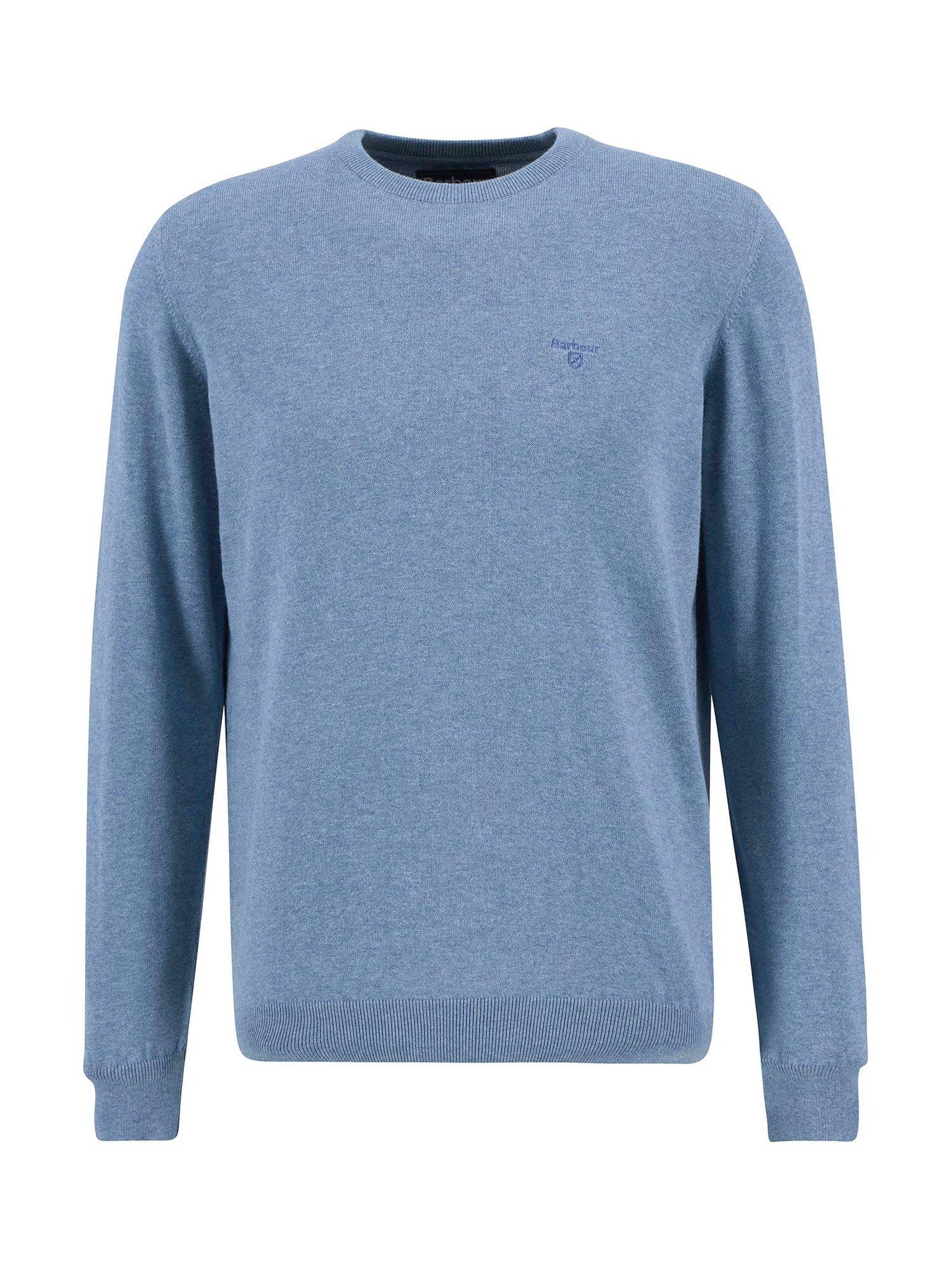 Product image 4 of 5, which shows Barbour Pima Cotton Crew Neck Jumper, Bluestone, XXL