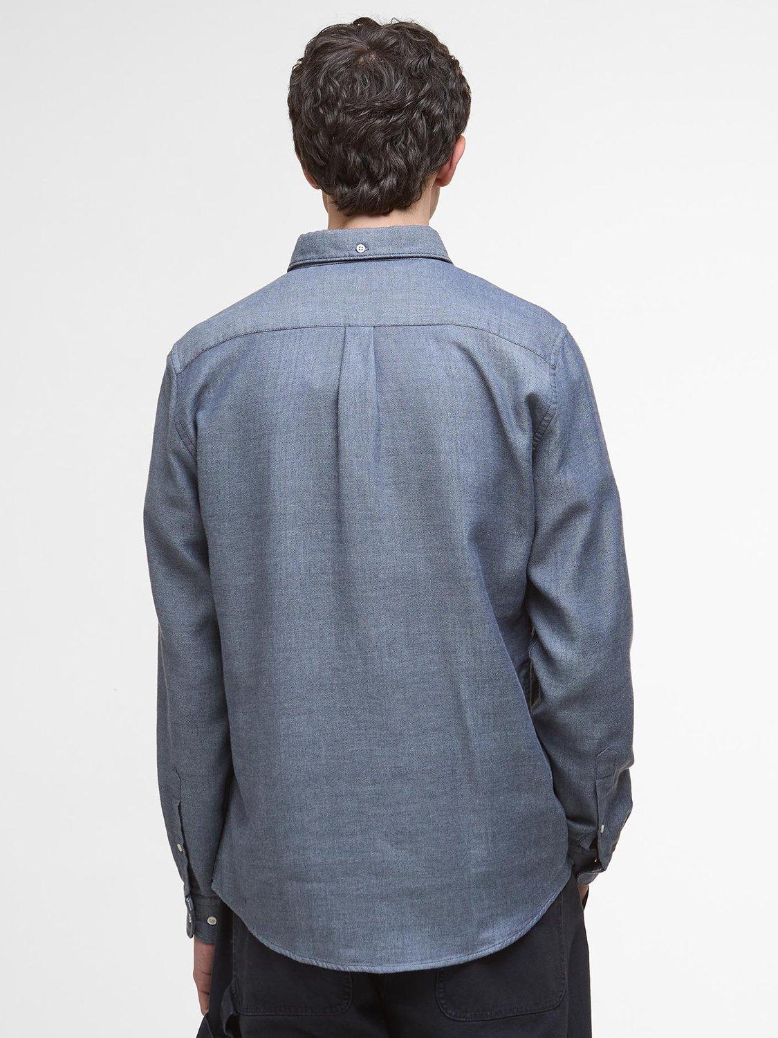 Product image 2 of 6, which shows Barbour Buckley Tailored Cotton Shirt, Dark Navy, XXXL