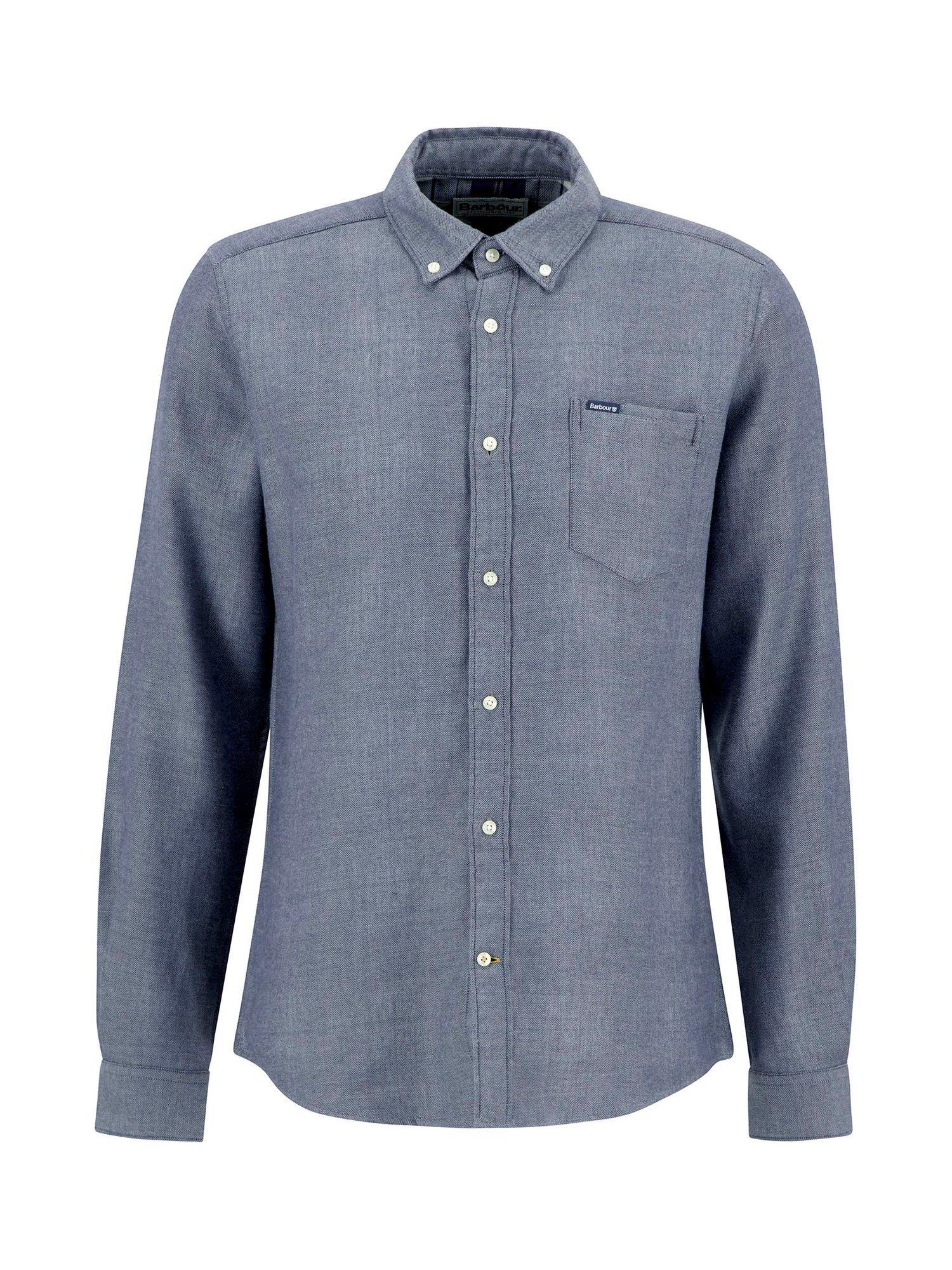 Product image 4 of 6, which shows Barbour Buckley Tailored Cotton Shirt, Dark Navy, XXXL