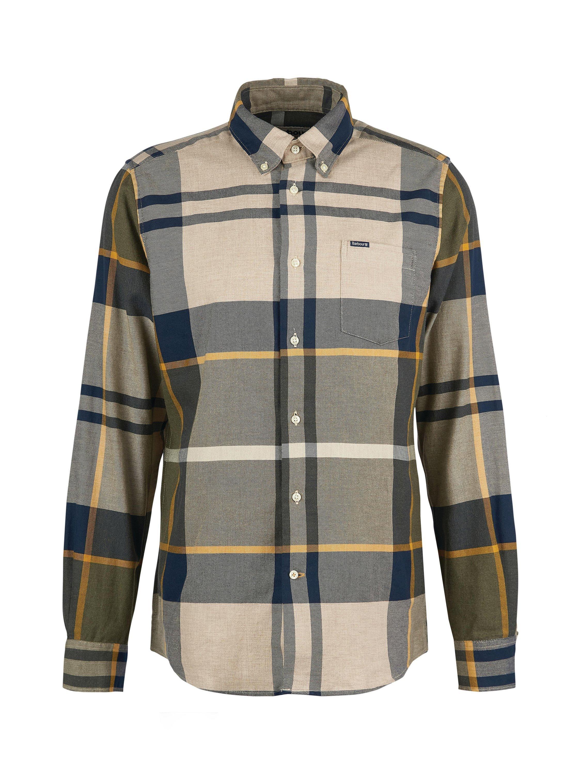 Product image 4 of 9, which shows Barbour Dunoon Overshirt, Forest Mist, S