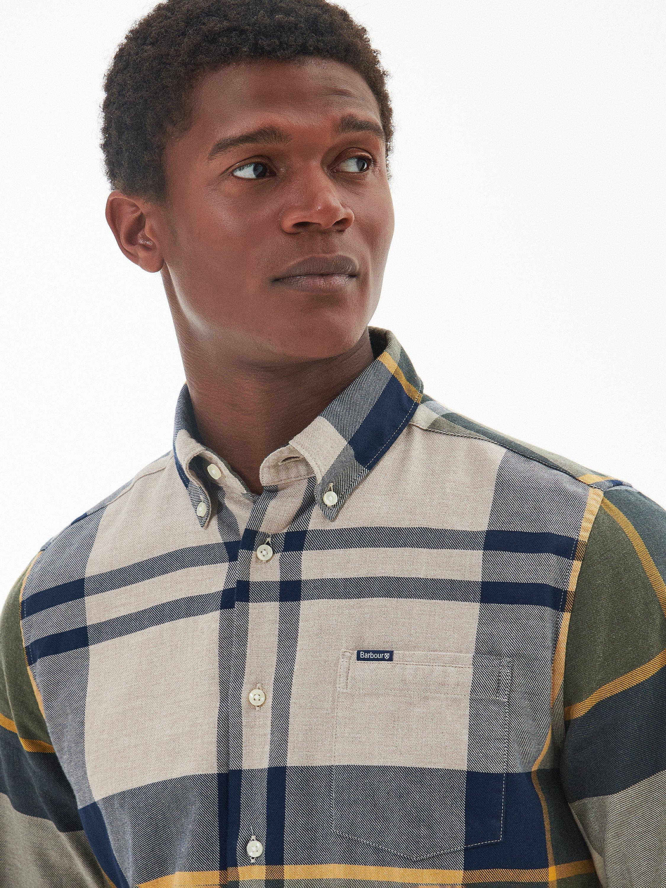 Product image 5 of 9, which shows Barbour Dunoon Overshirt, Forest Mist, S