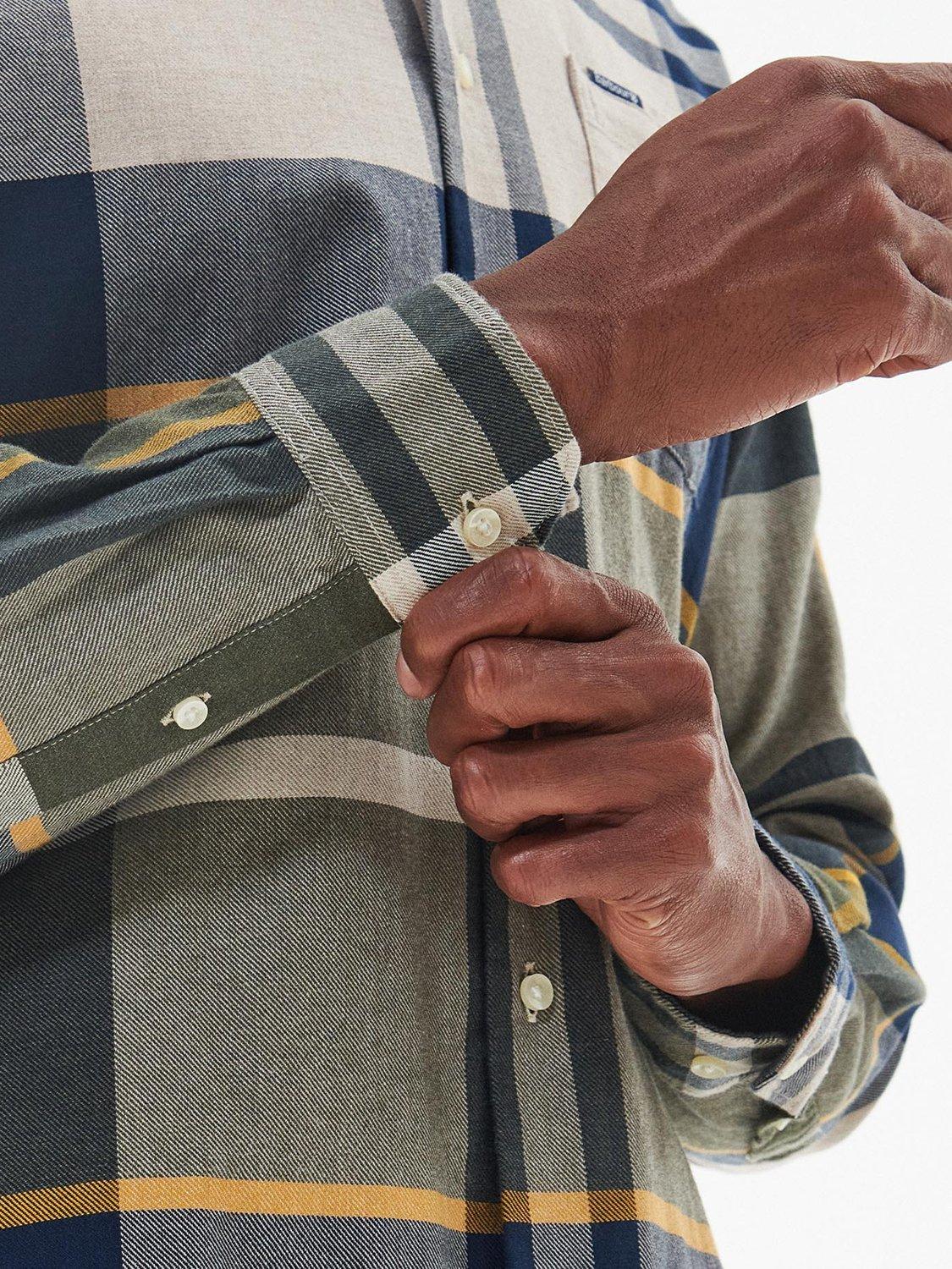 Product image 6 of 9, which shows Barbour Dunoon Overshirt, Forest Mist, S