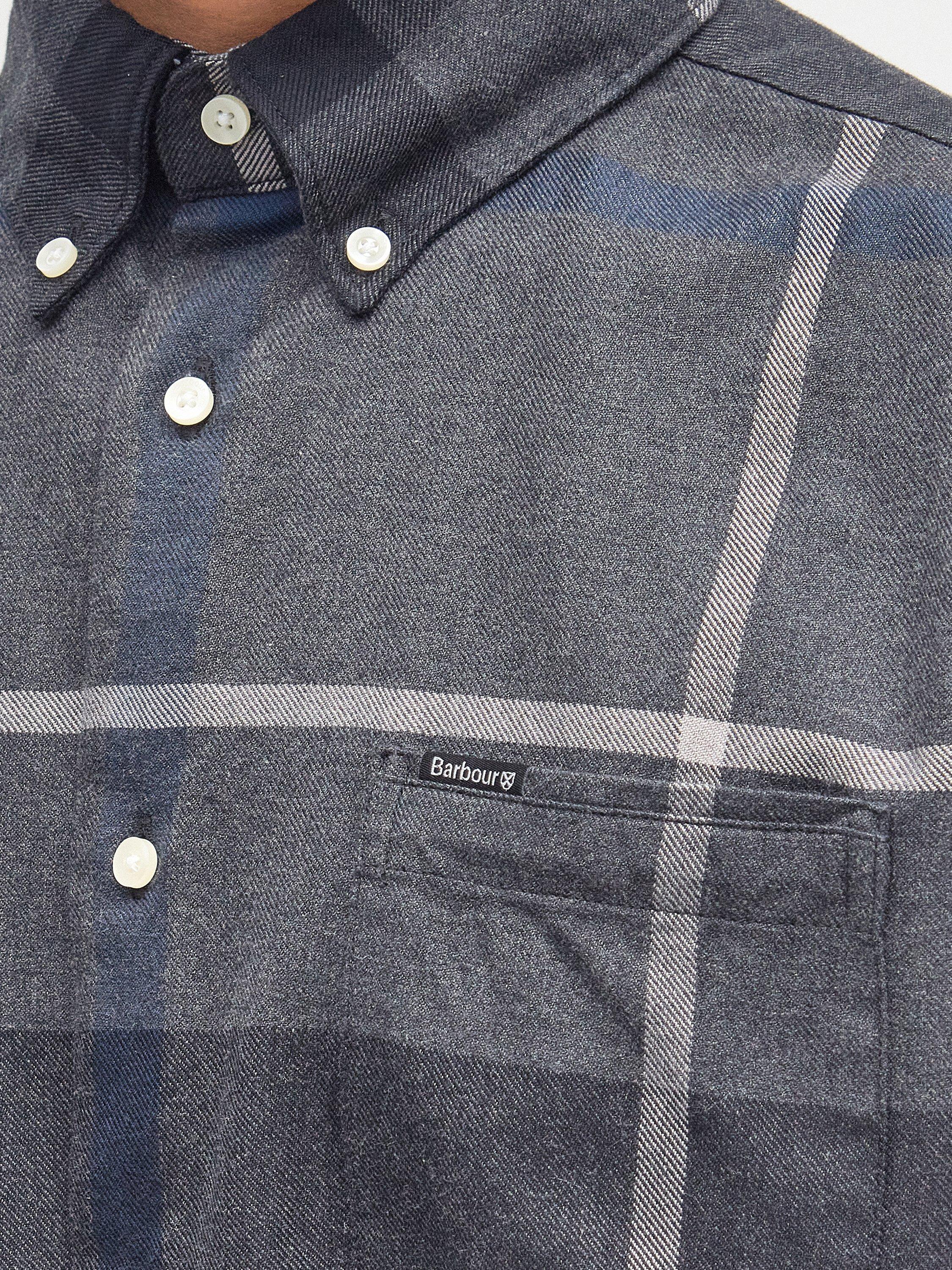 Product image 7 of 7, which shows Barbour Dunoon Overshirt, Graphite, S