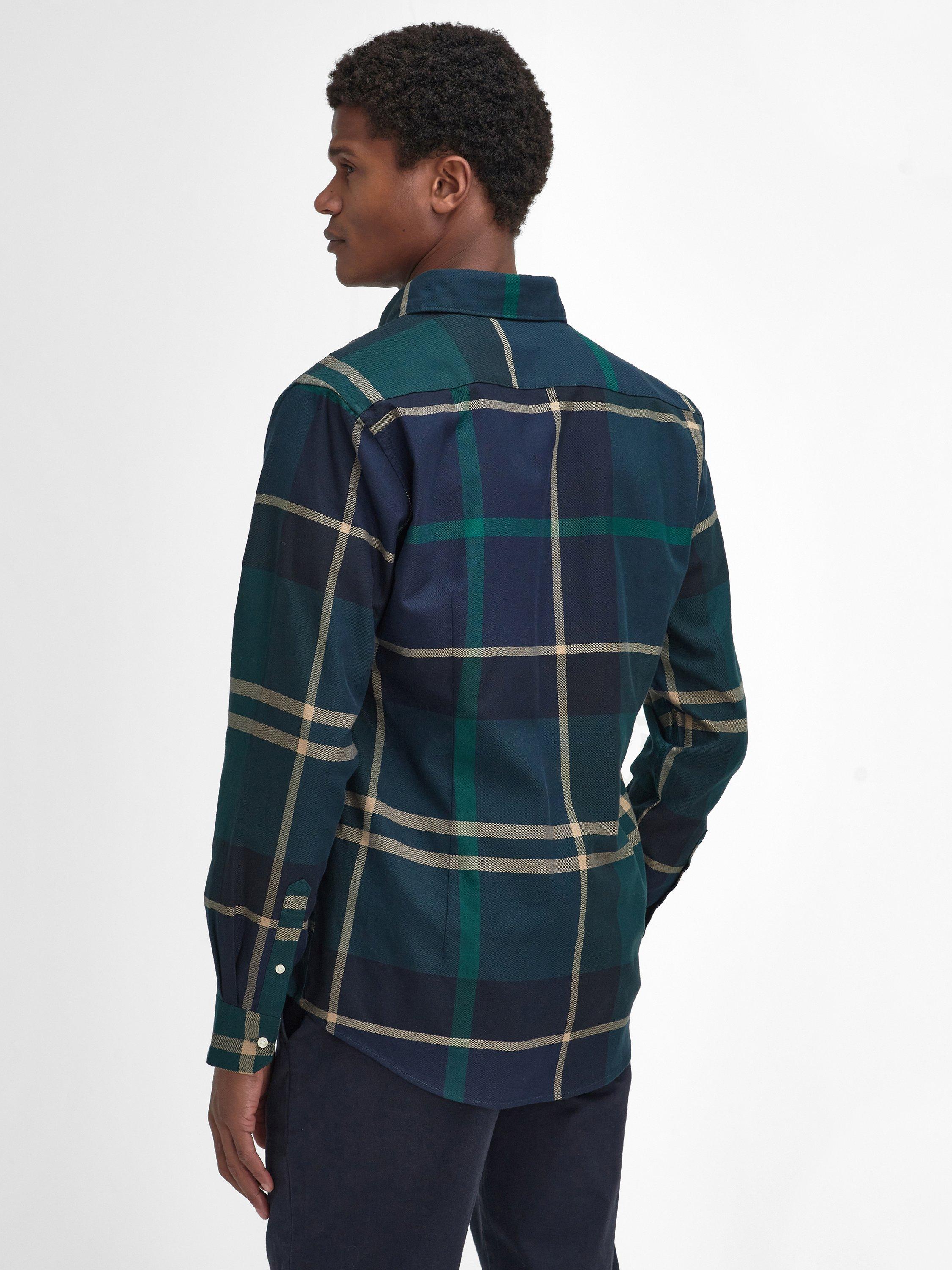 Product image 2 of 7, which shows Barbour Dunoon Overshirt, Green Loch, S