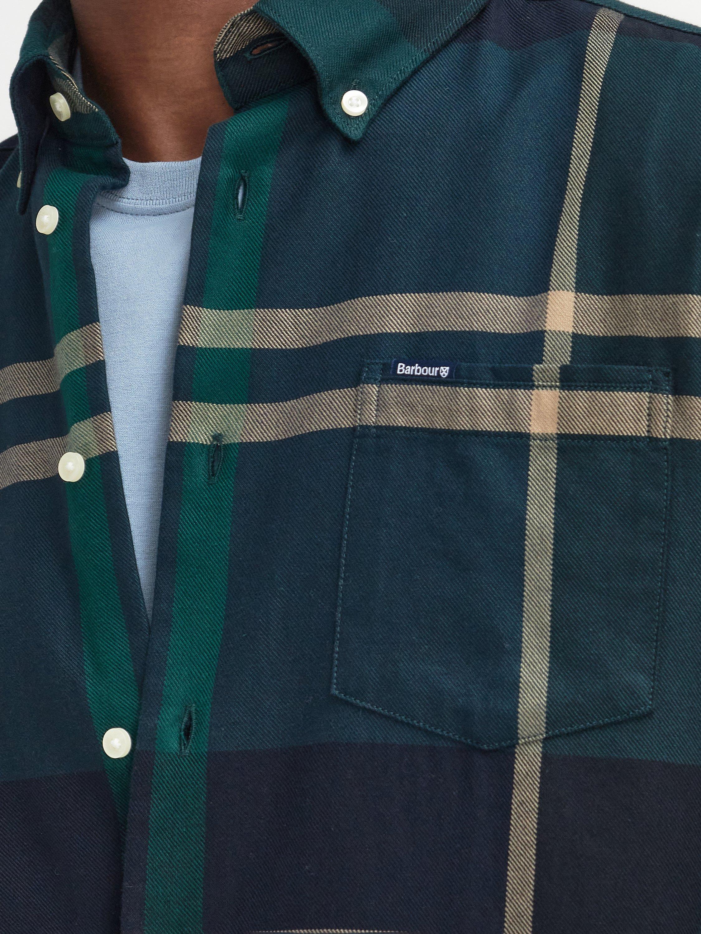 Product image 4 of 7, which shows Barbour Dunoon Overshirt, Green Loch, S