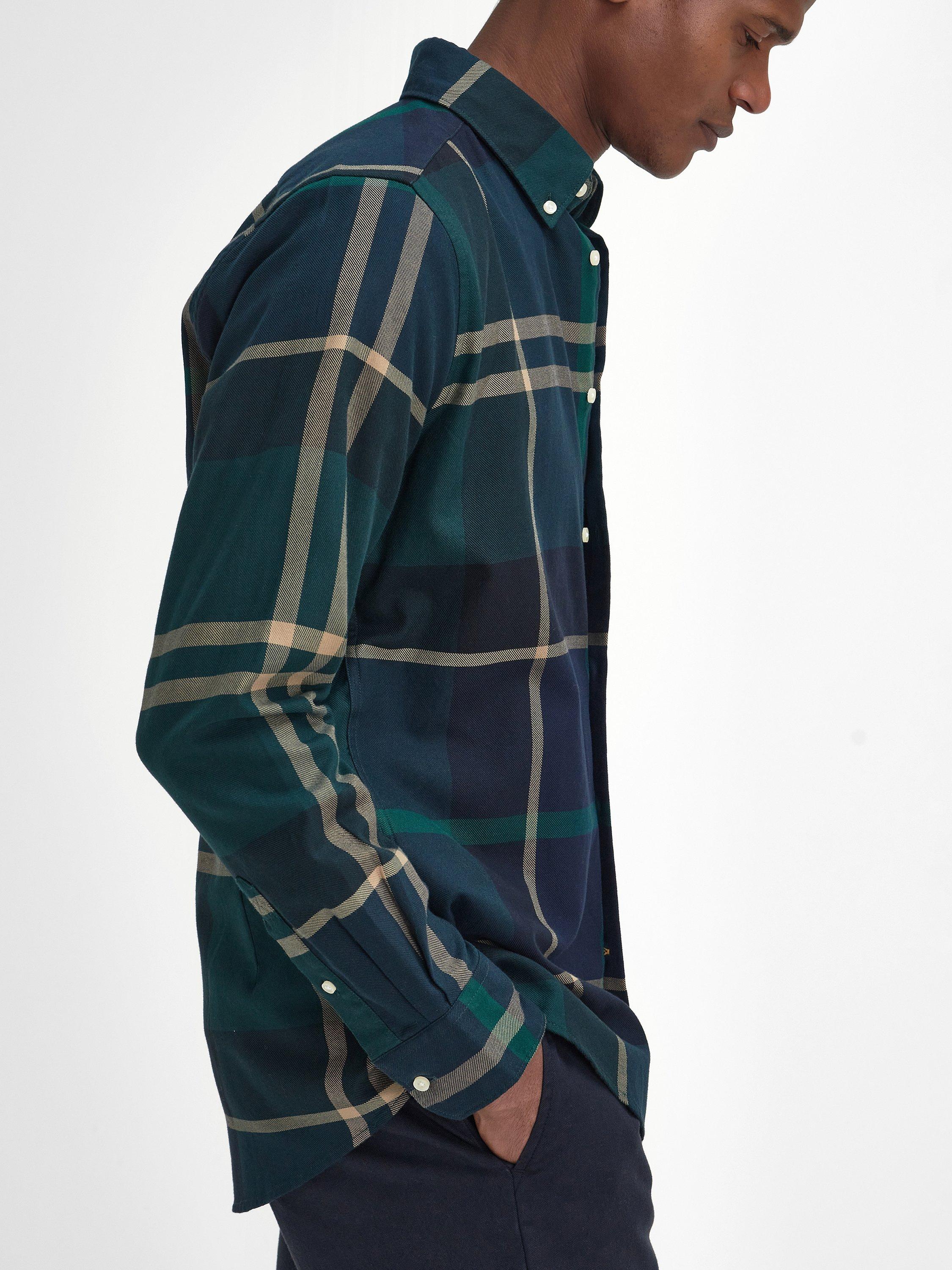 Product image 5 of 7, which shows Barbour Dunoon Overshirt, Green Loch, S