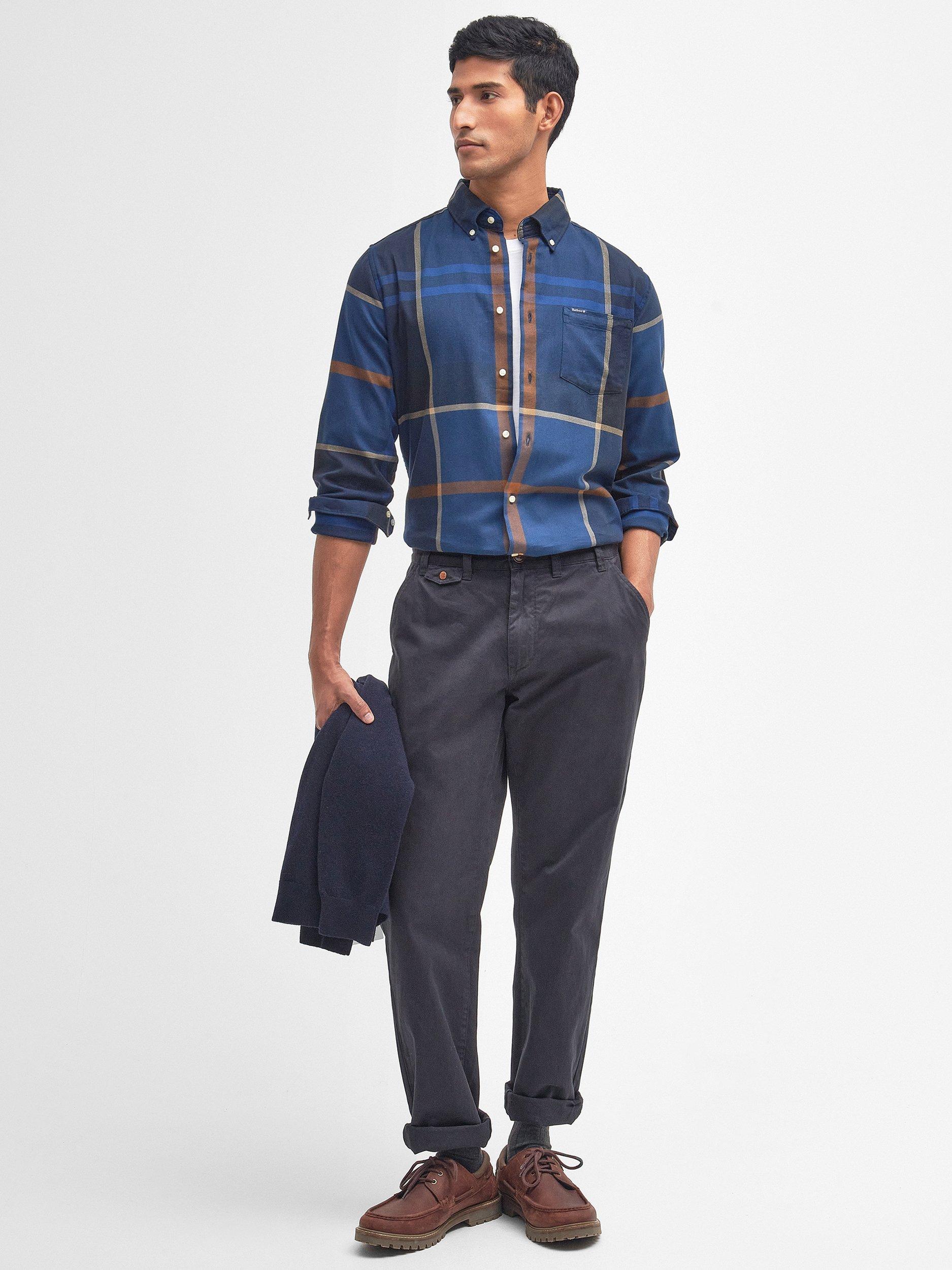 Product image 3 of 9, which shows Barbour Dunoon Overshirt, Midnight Tartan, S