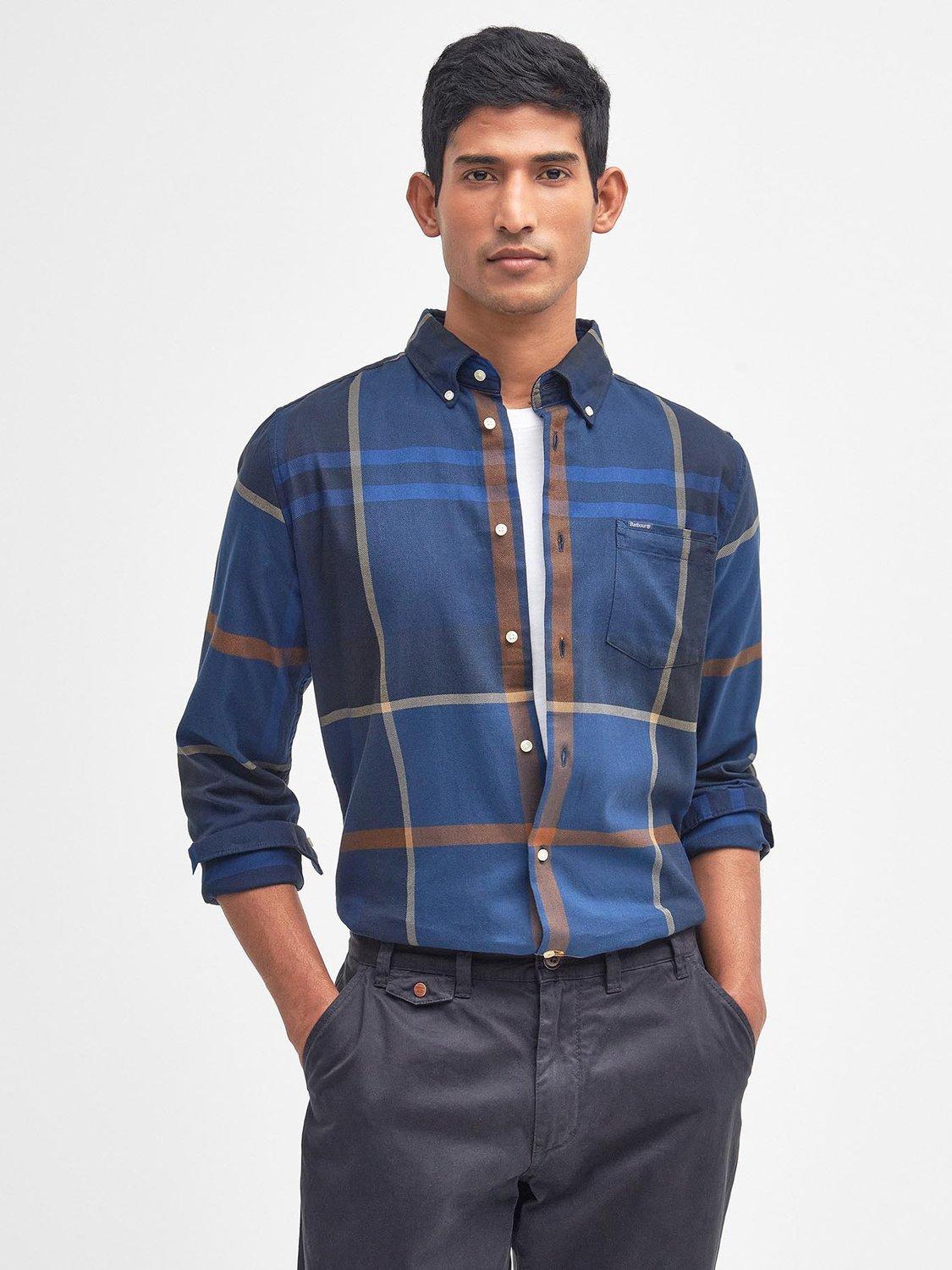 Product image 6 of 9, which shows Barbour Dunoon Overshirt, Midnight Tartan, S