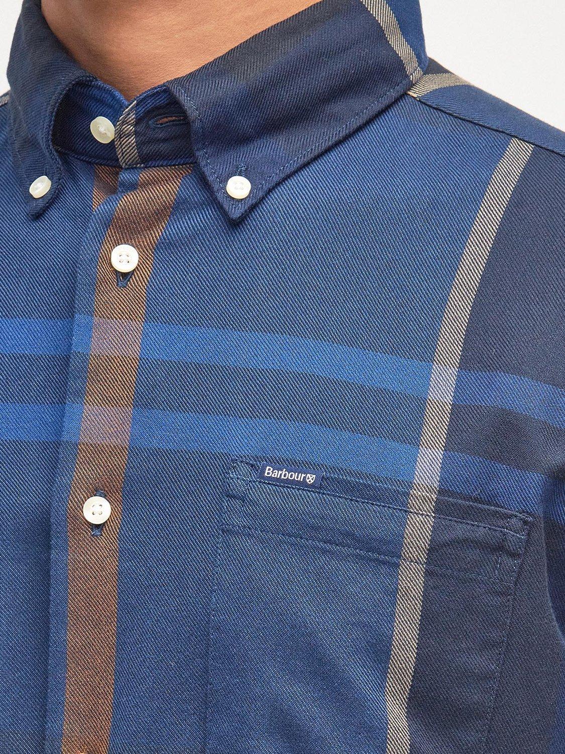 Product image 7 of 9, which shows Barbour Dunoon Overshirt, Midnight Tartan, S