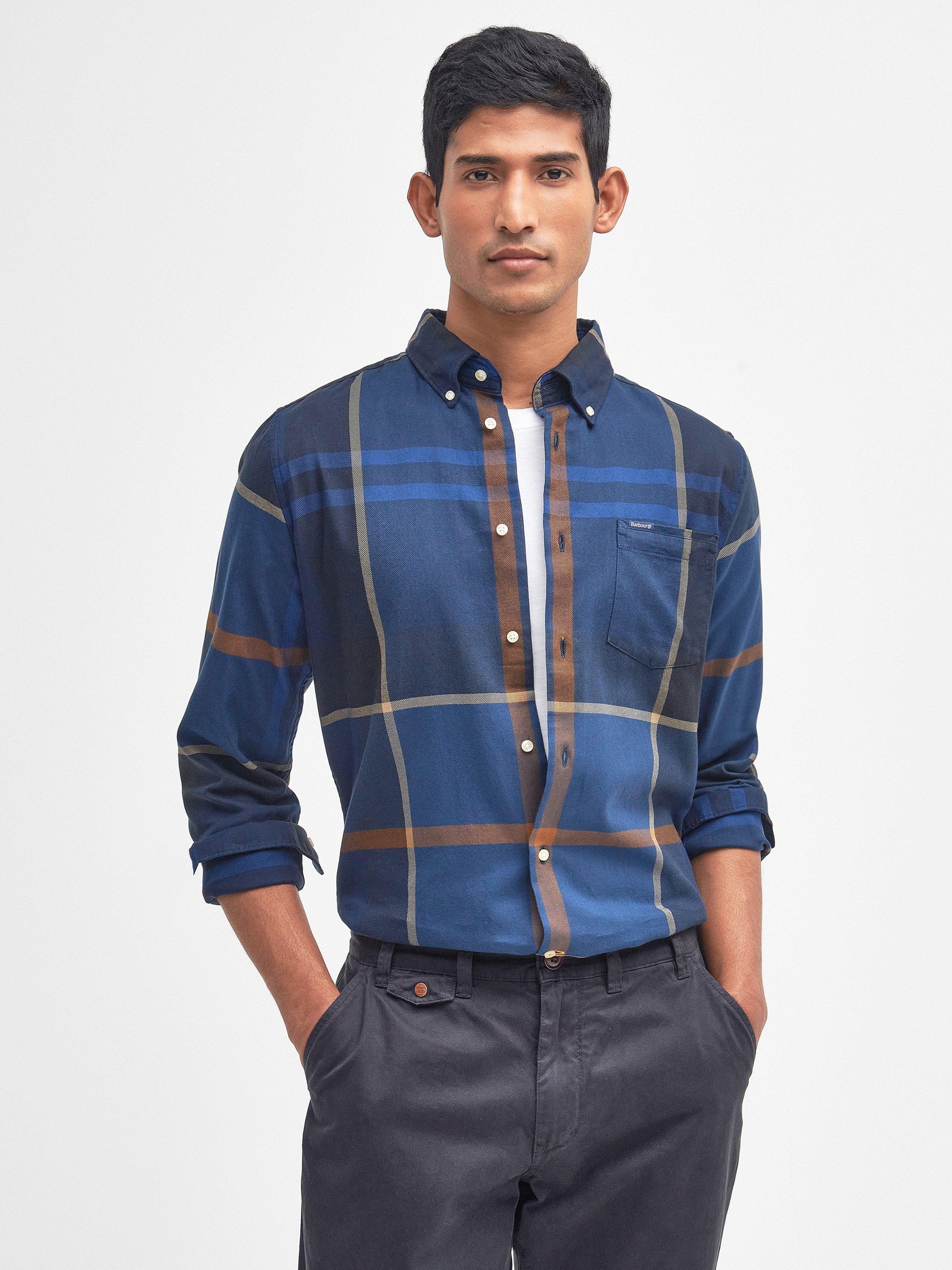 Product image 8 of 9, which shows Barbour Dunoon Overshirt, Midnight Tartan, S