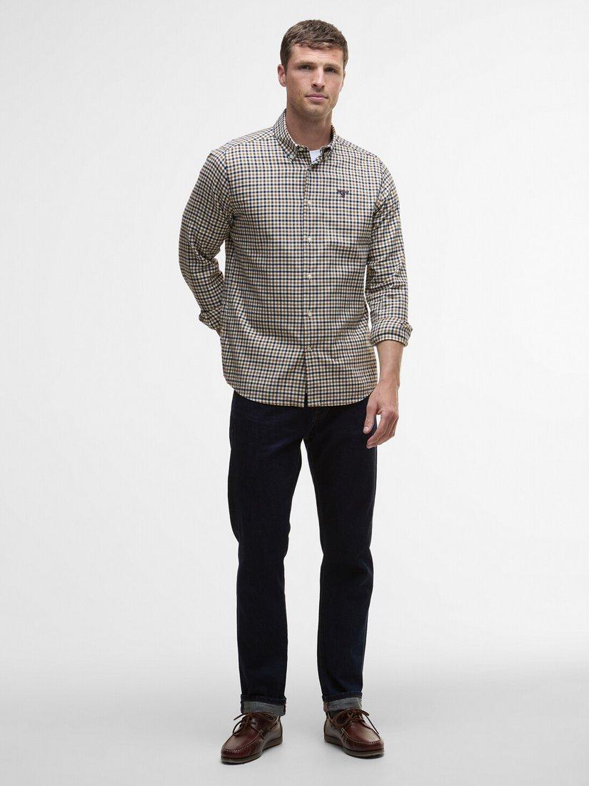 Product image 4 of 5, which shows Barbour Finkle Cotton Regular Fit Gingham Check Shirt, Copper, 5XL