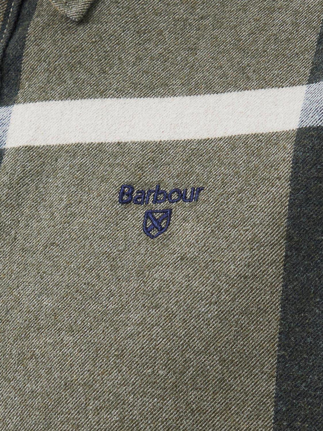 Product image 6 of 9, which shows Barbour Cotton Regular Fit Tartan Check Shirt, Forest Mist, 5XL