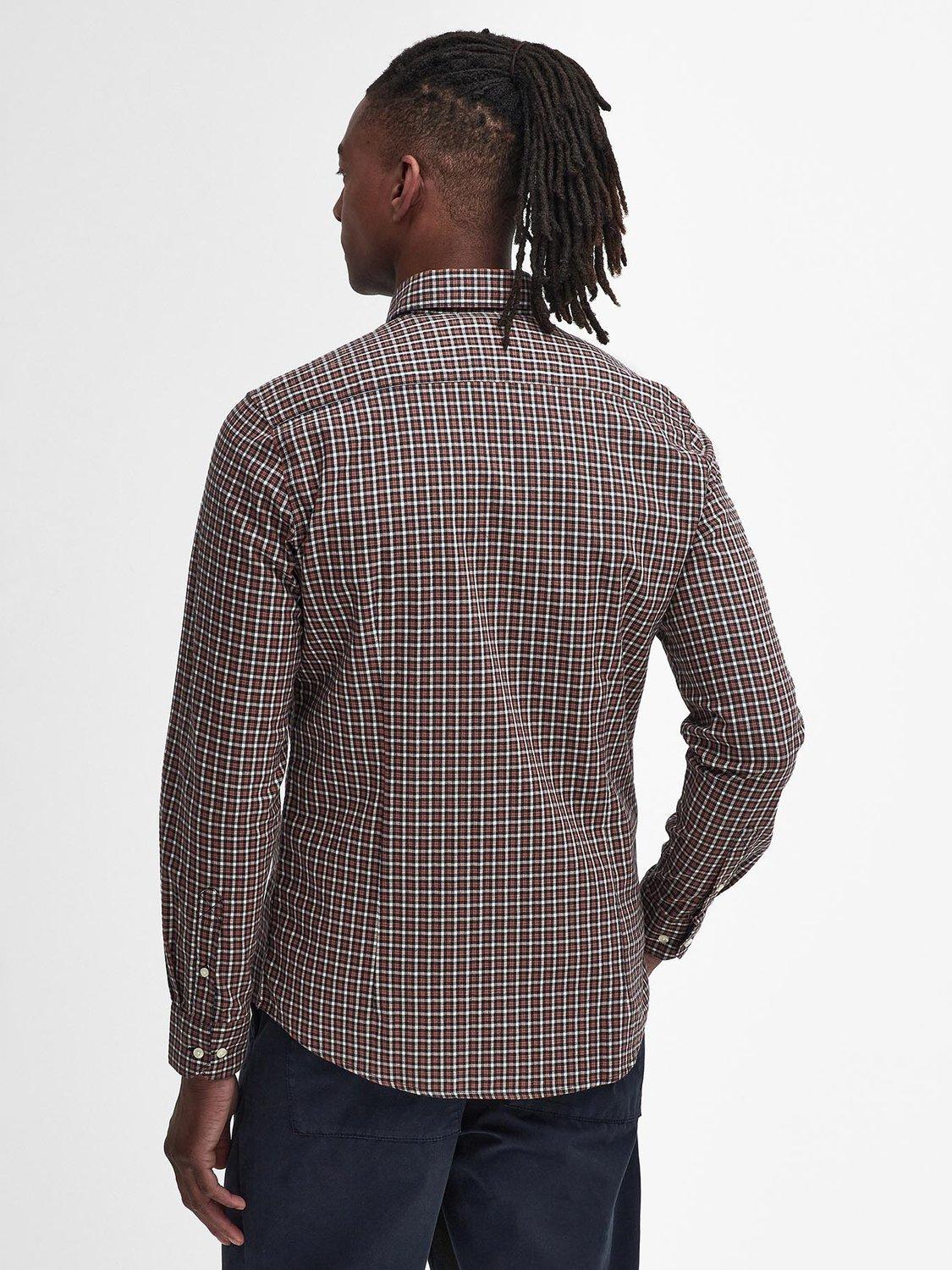Product image 2 of 6, which shows Barbour Padshaw Check Cotton Shirt, Navy, 5XL