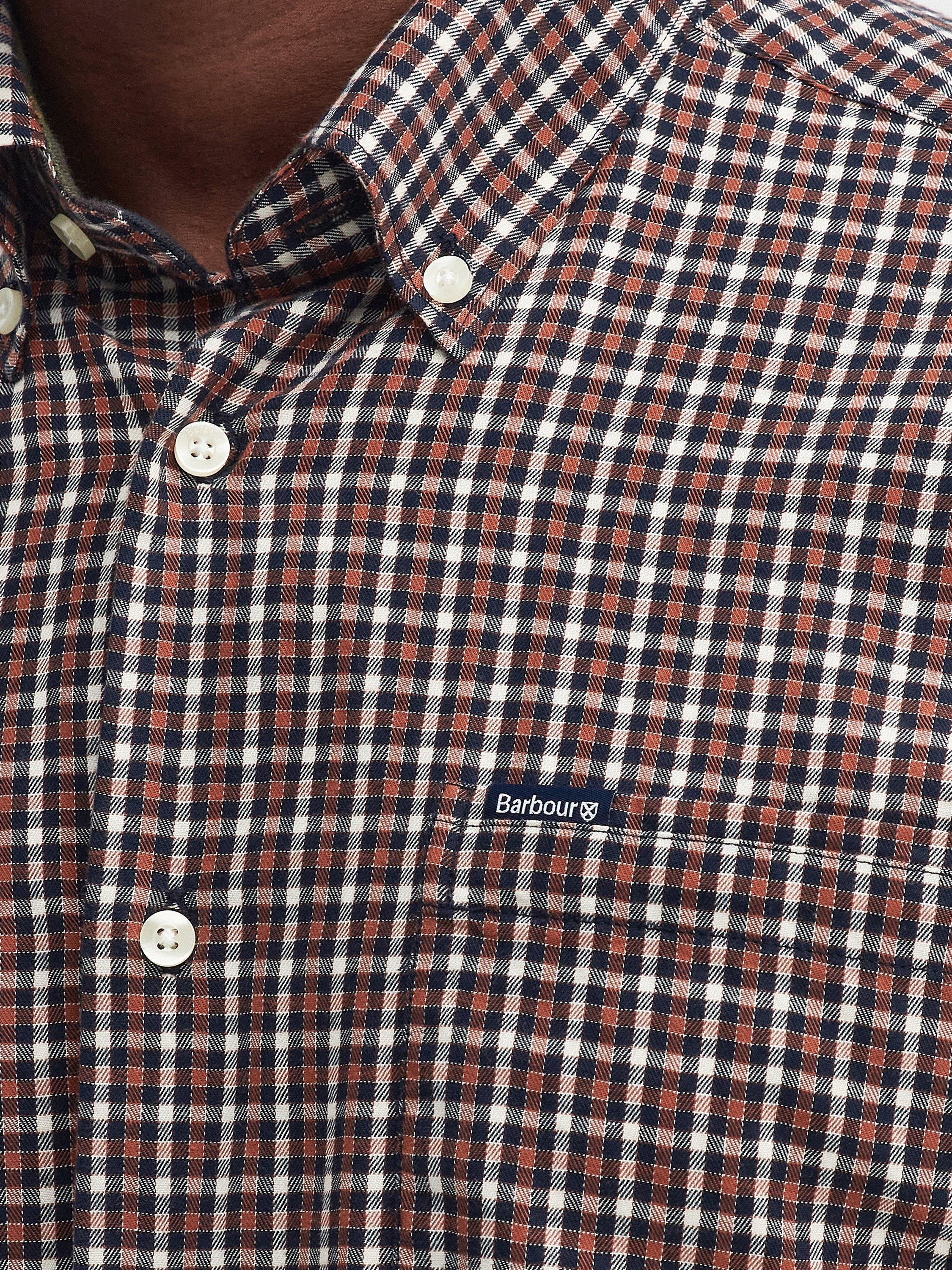 Product image 4 of 6, which shows Barbour Padshaw Check Cotton Shirt, Navy, 5XL