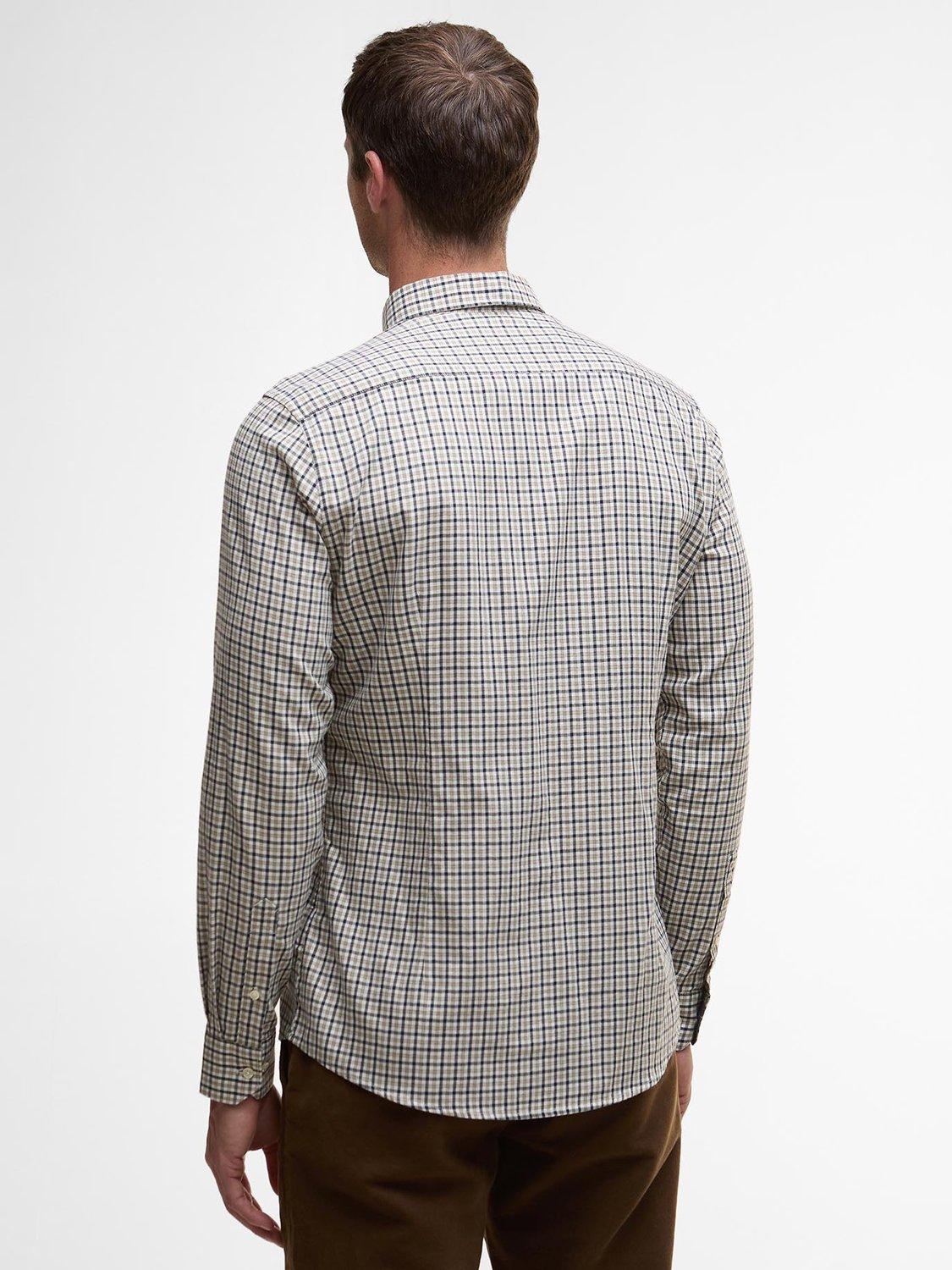 Product image 2 of 5, which shows Barbour Padshaw Cotton Regular Fit Check Shirt, Washed Stone, XXXL