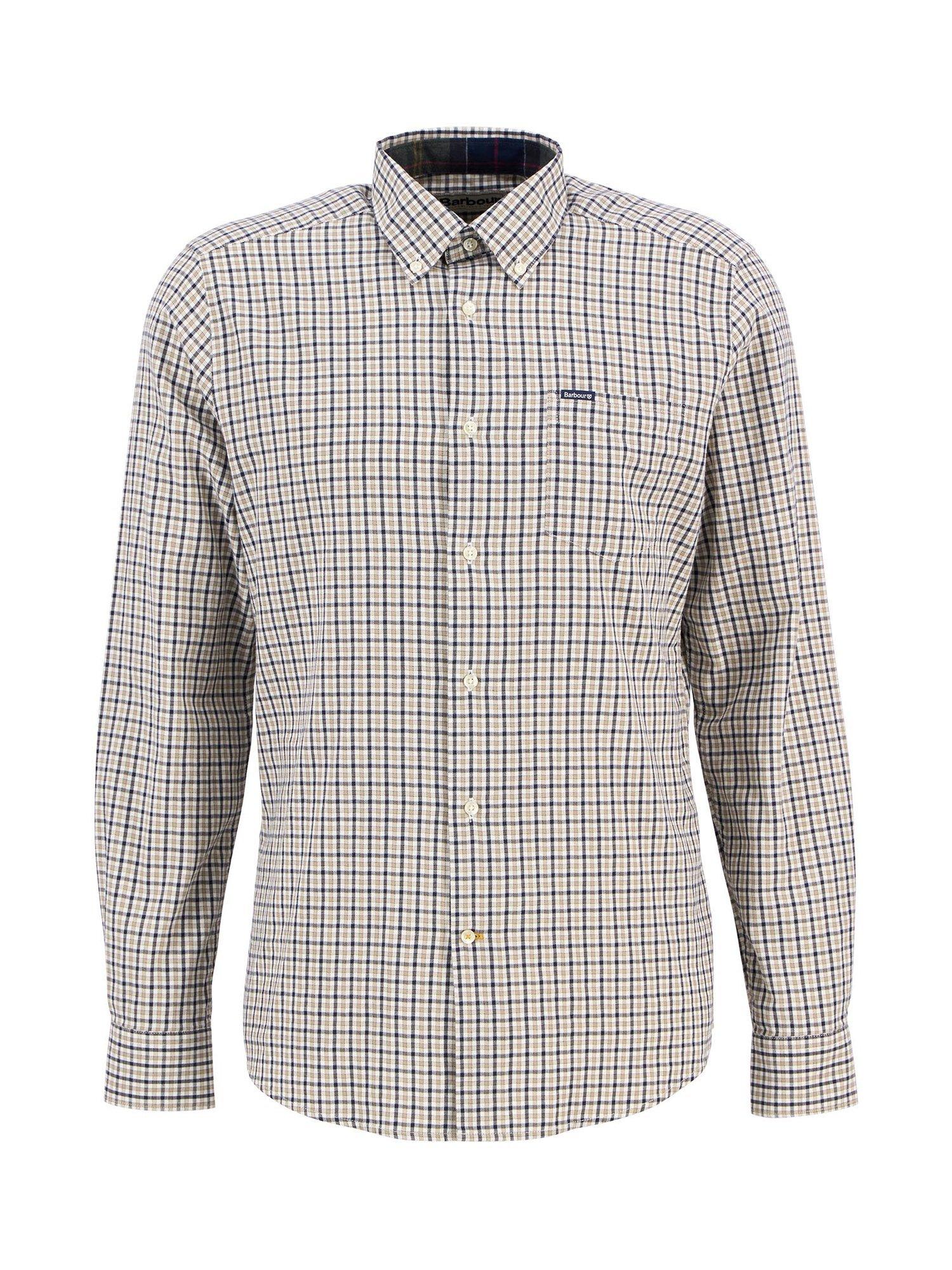 Product image 4 of 5, which shows Barbour Padshaw Cotton Regular Fit Check Shirt, Washed Stone, XXXL