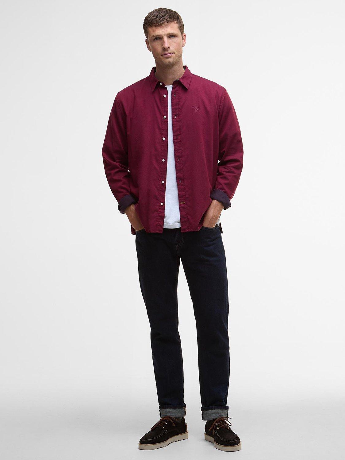 Product image 3 of 5, which shows Barbour Barbour Sealane Relaxed Long-Sleeved Shirt, Biking Red, 5XL