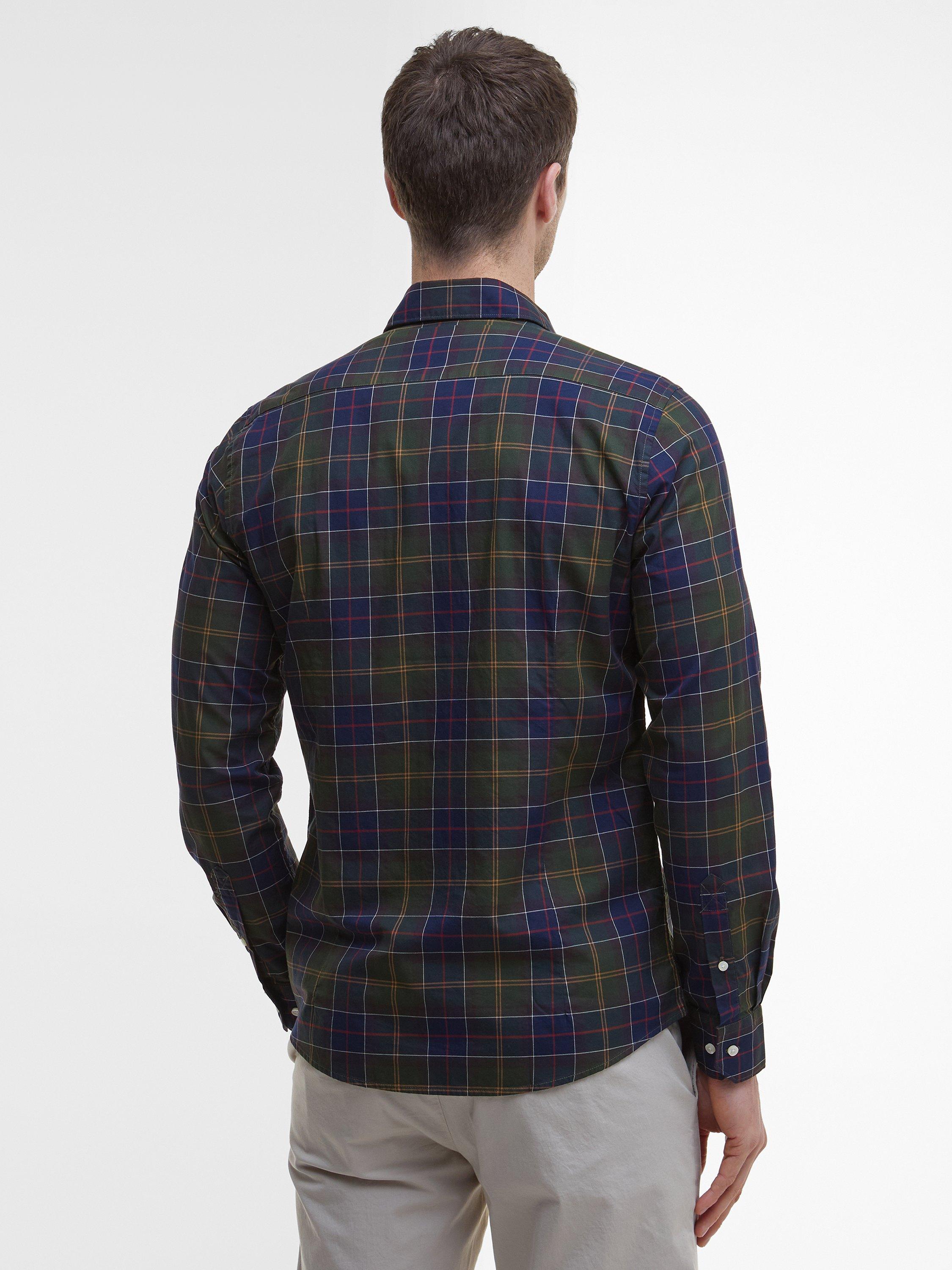 Product image 2 of 11, which shows Barbour Wetheram Cotton Tailored Fit Tartan Shirt, Classic Tartan, 5XL