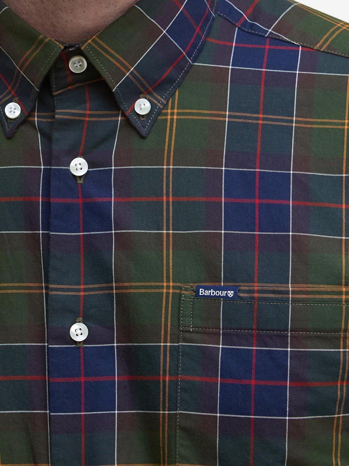 Product image 7 of 11, which shows Barbour Wetheram Cotton Tailored Fit Tartan Shirt, Classic Tartan, 5XL
