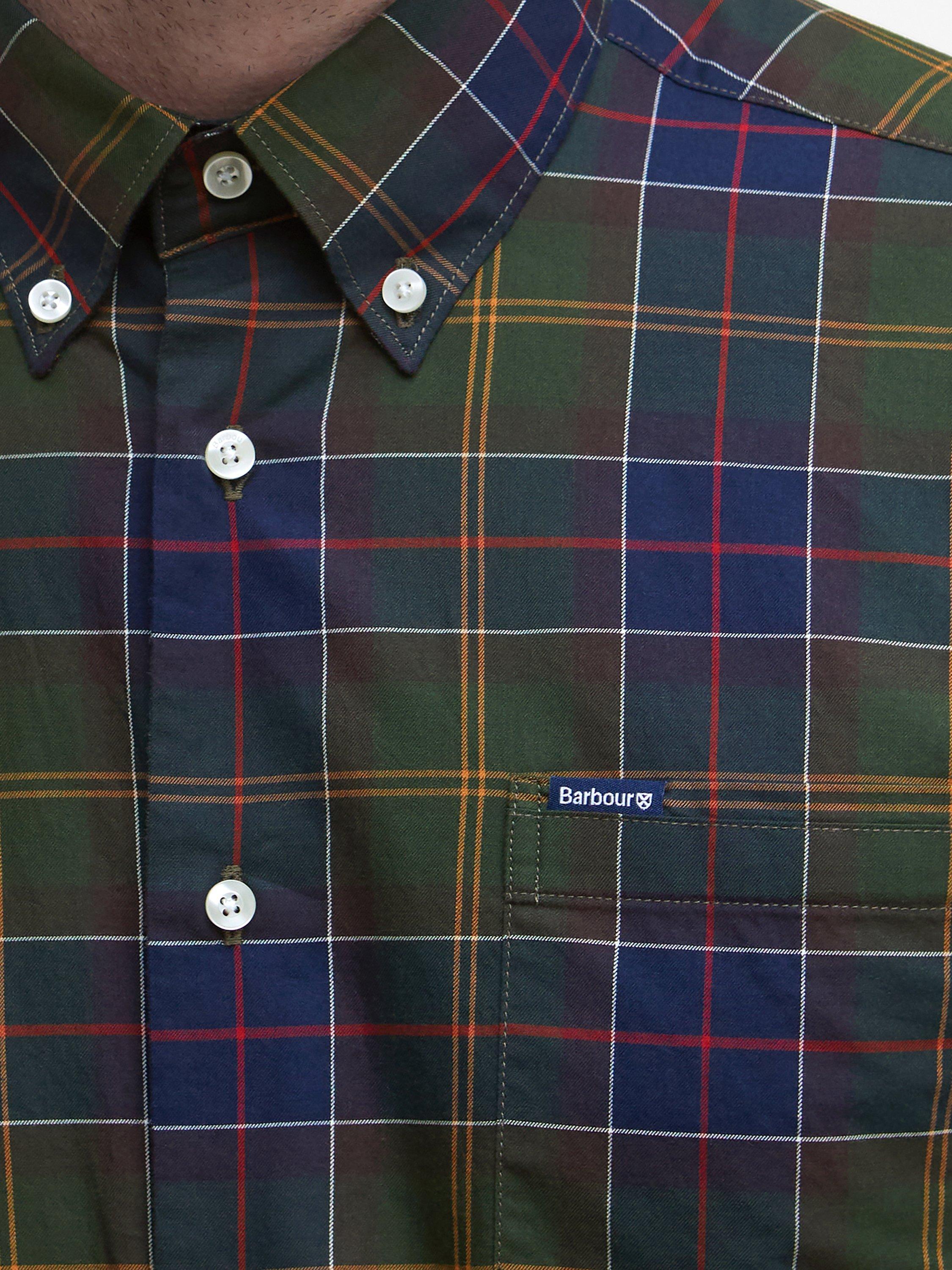 Product image 9 of 11, which shows Barbour Wetheram Cotton Tailored Fit Tartan Shirt, Classic Tartan, 5XL