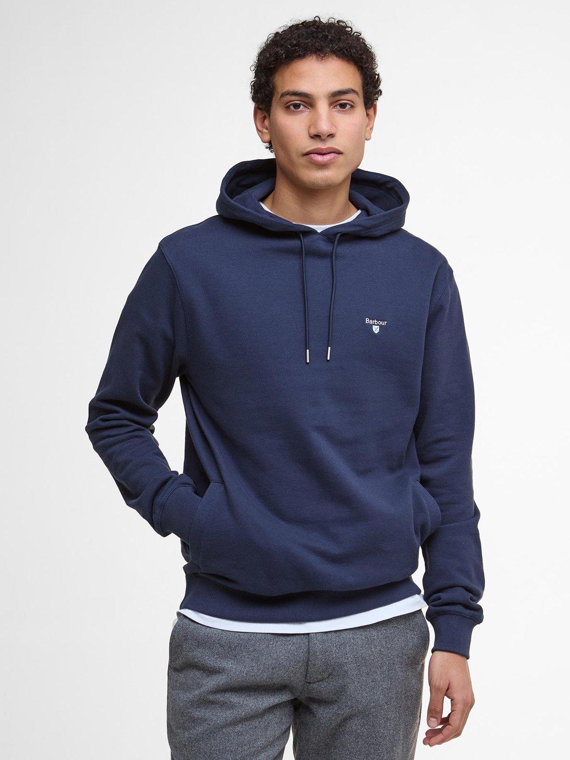 Product image 1 of 6, which shows Barbour Beckhill Cotton Hoodie, Navy, XXXL