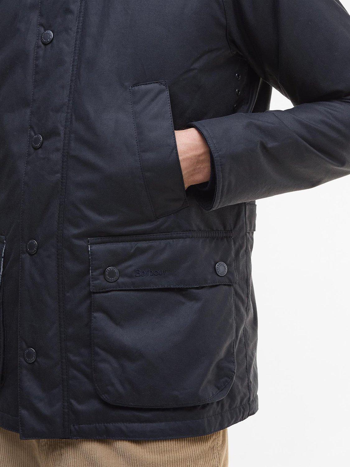 Product image 6 of 6, which shows Barbour Ambleside Waxed Jacket, Navy, L
