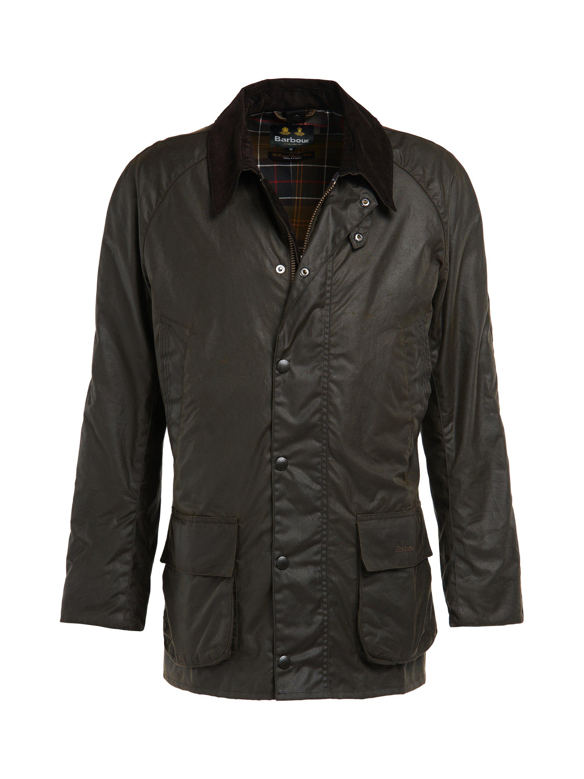 Product image 4 of 7, which shows Barbour Bristol Wax Jacket, Olive, S