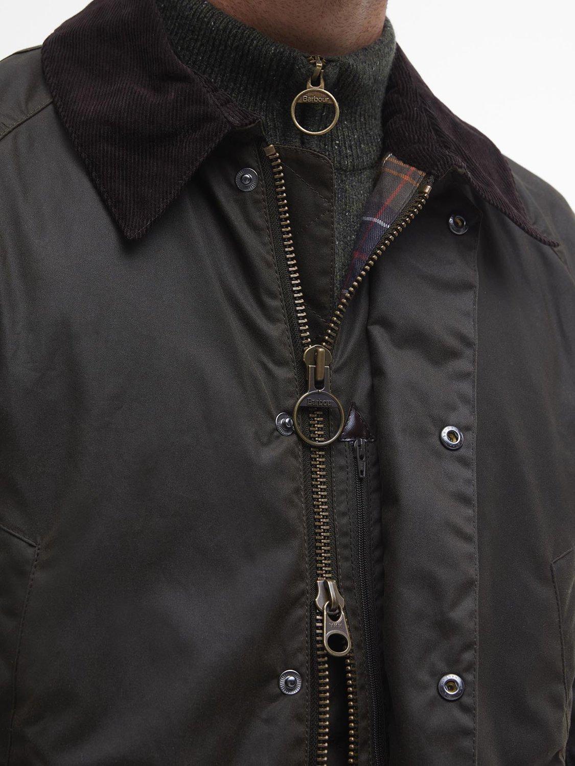 Product image 6 of 7, which shows Barbour Bristol Wax Jacket, Olive, S