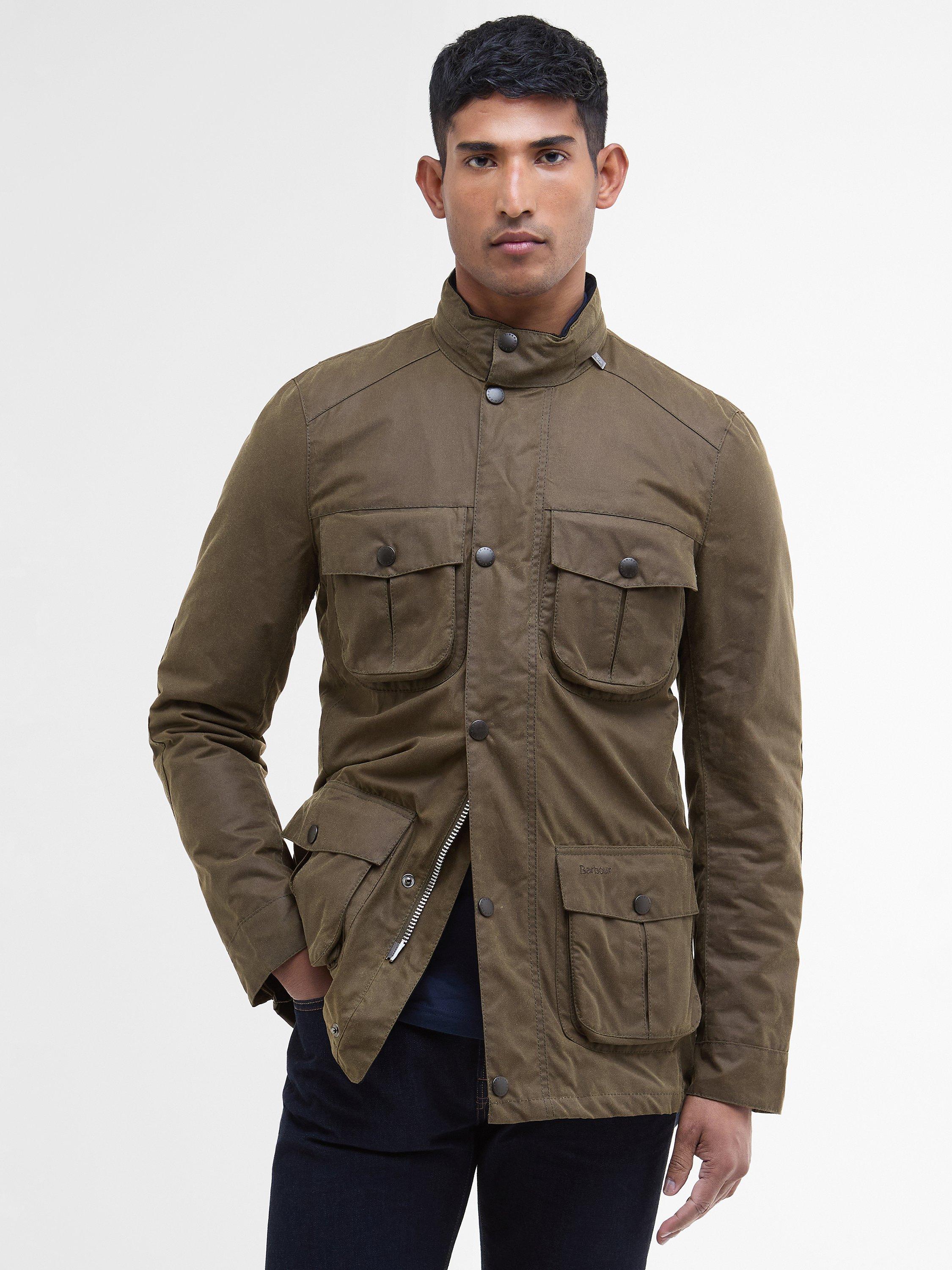 Product image 1 of 11, which shows Barbour Corbridge Waxed Jacket, Beech/Classic, XXL
