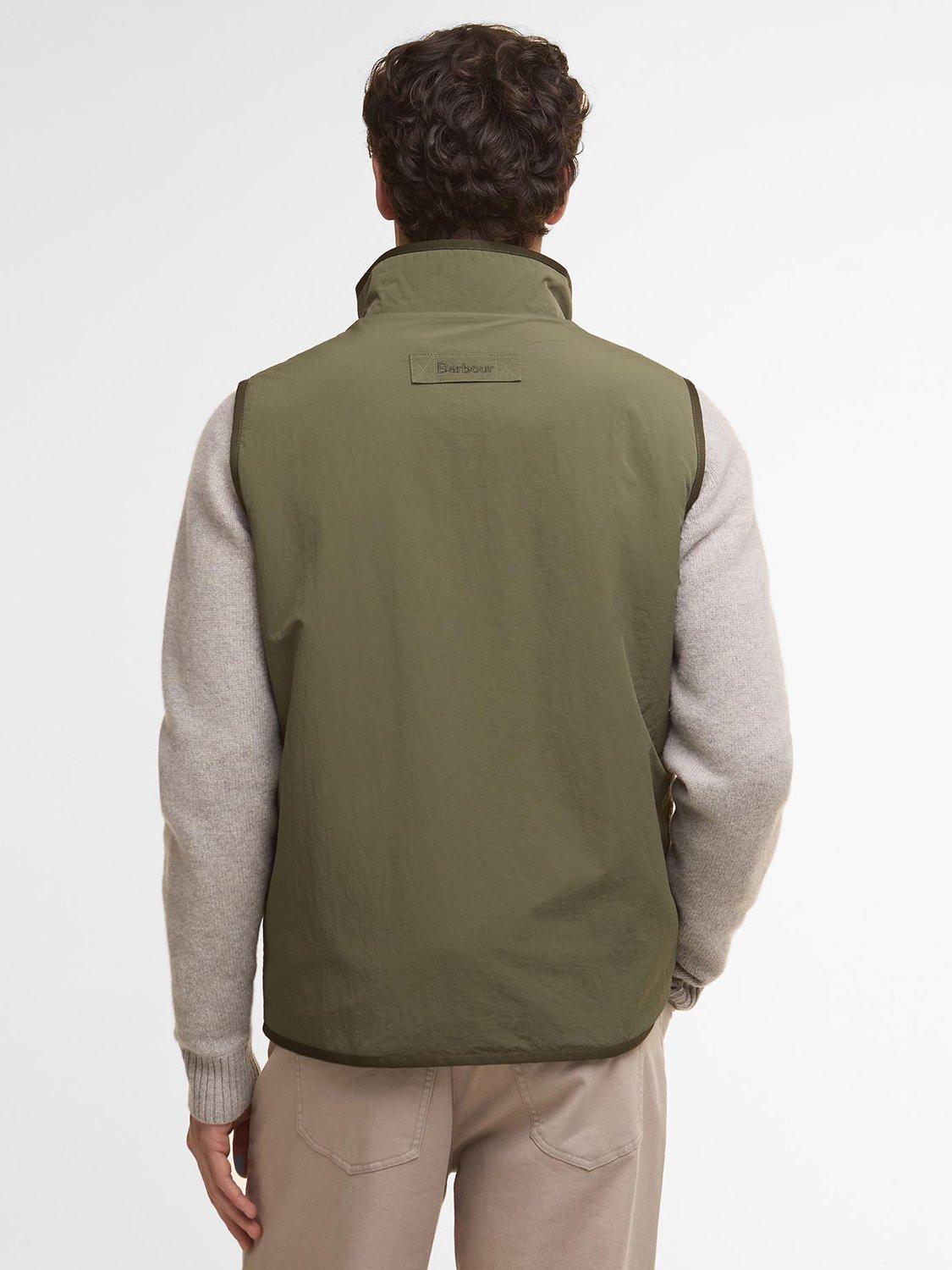 Barbour Reversible Fleece Gilet, Fern